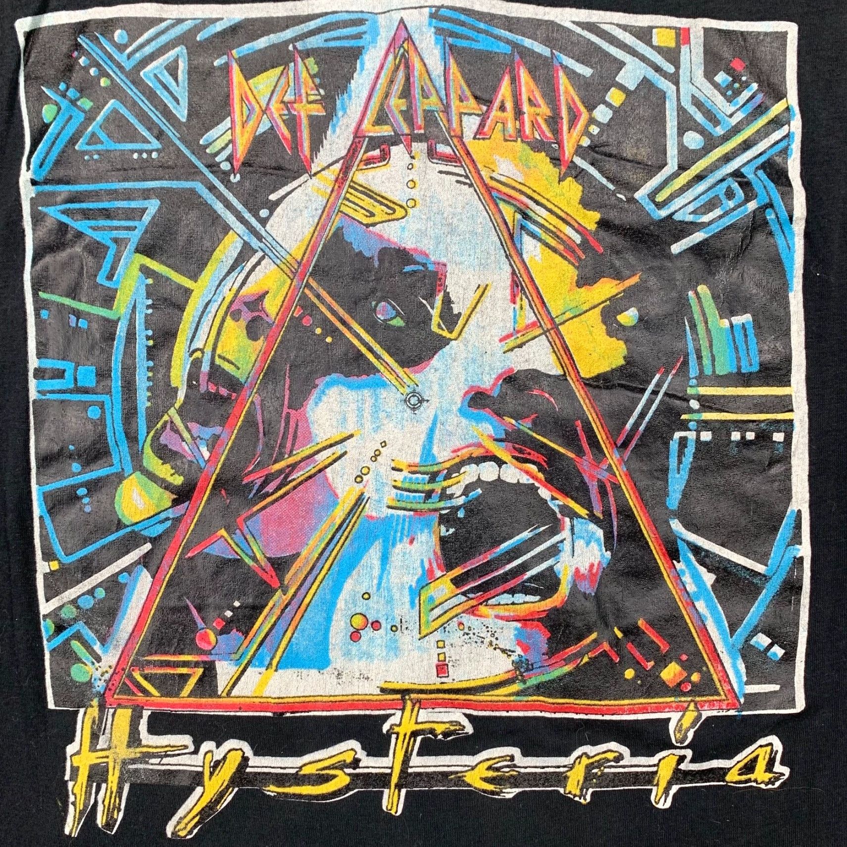 Vintage VINTAGE Def Leppard Hysteria T-Shirt Tour 1987 1988 Men Medium Black Rock Music 80s Concert Size US M / EU 48-50 / 2 - 3 Thumbnail