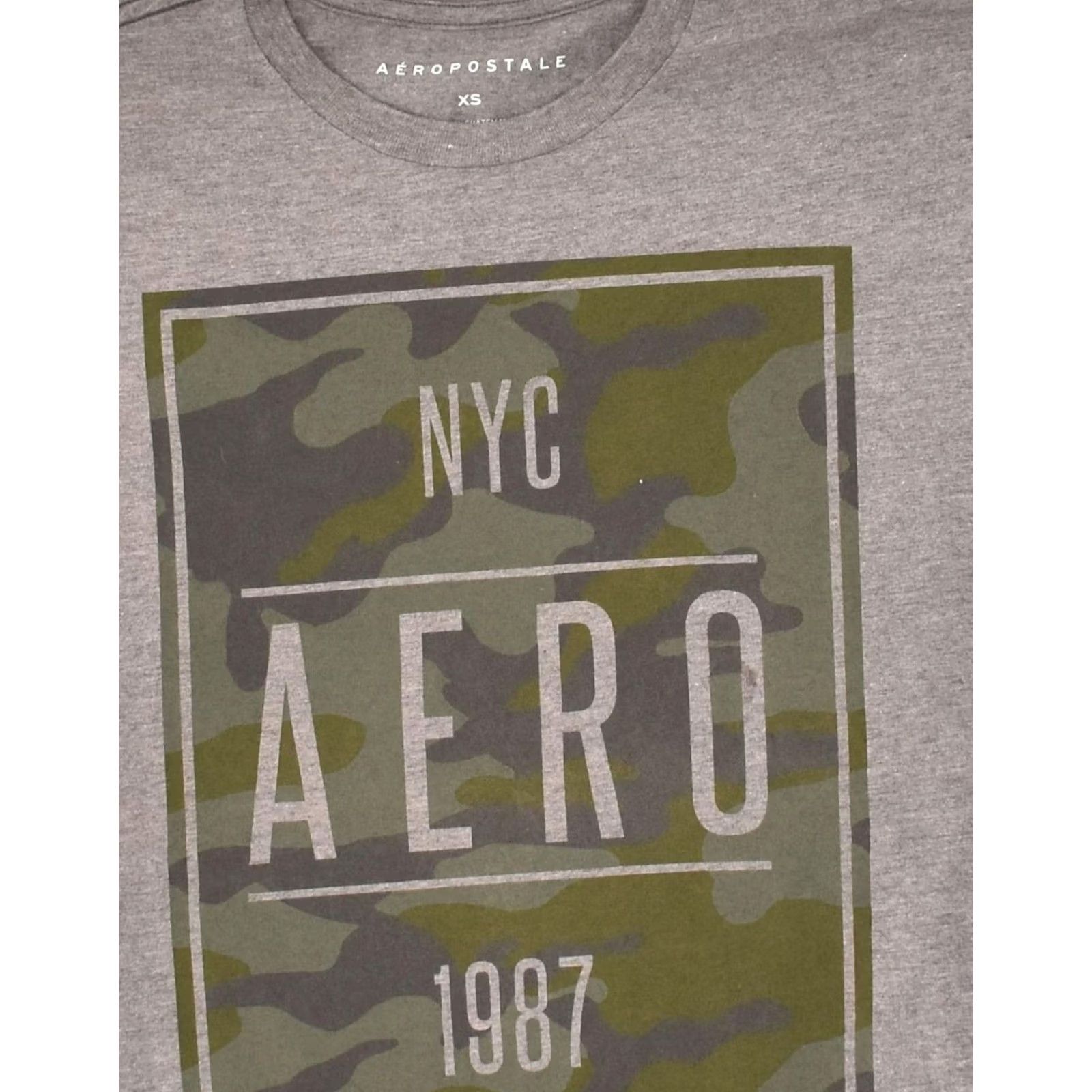 Aeropostale AEROPOSTALE Mens Graphic T-Shirt Top XS Grey Cotton Size US XS / EU 42 / 0 - 3 Thumbnail