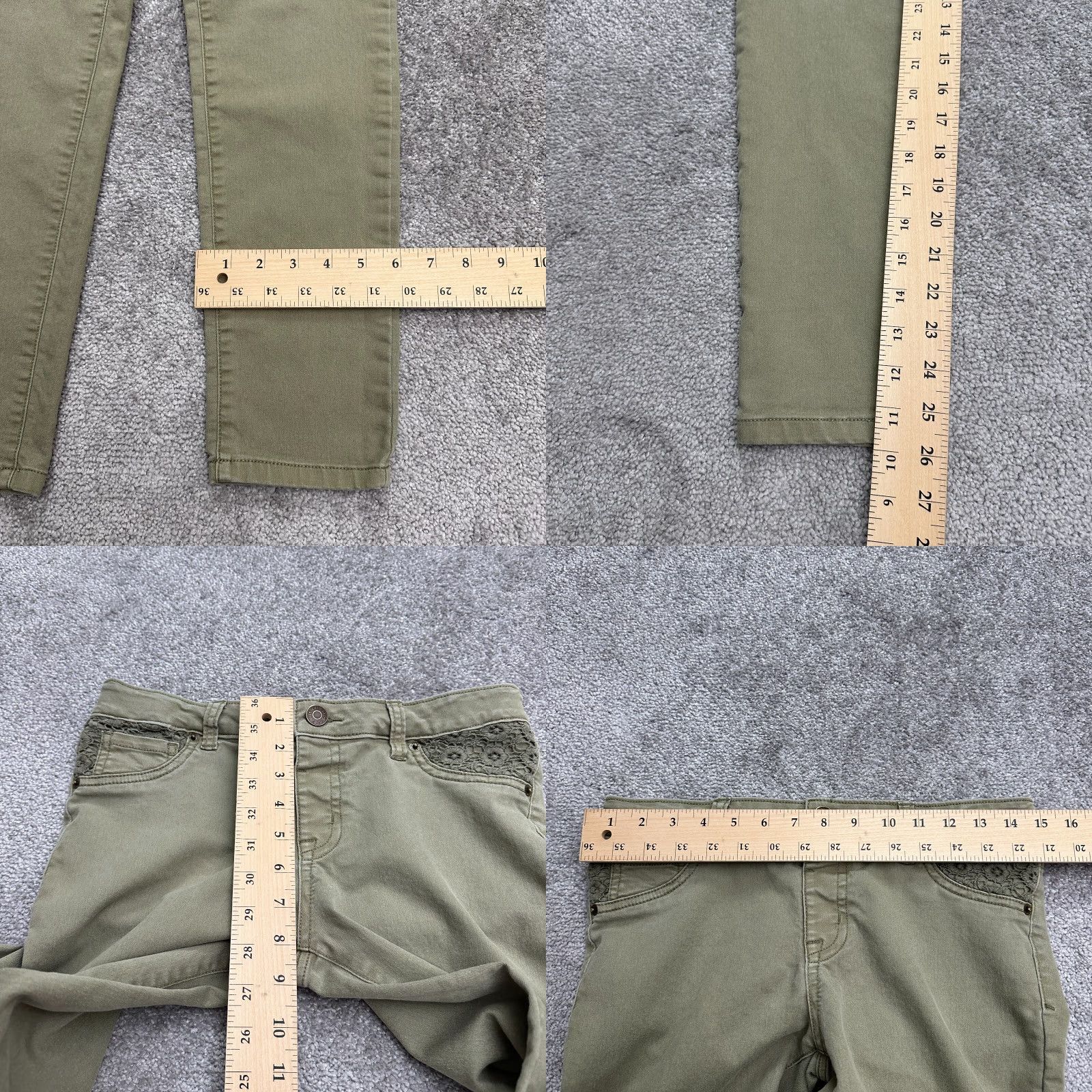 Vintage Cat & Jack Jeans Skinny 30x25.5 Juniors 14 Brown Mid Rise Denim Pocket 5-Pocket Stretch Regular Women Girls Mens Size 36" / US 14 / IT 50 - 8 Thumbnail