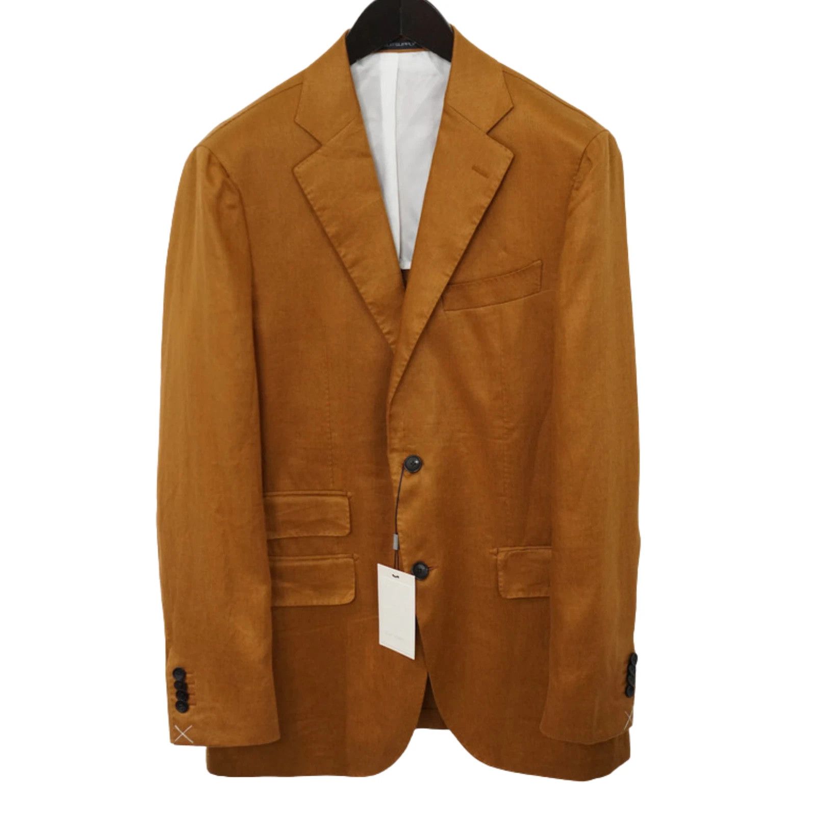 Suitsupply Men Suitsupply Blazer La Spalla Orange 100% Linen 98 UK/U40L Size 40L - 1 Thumbnail