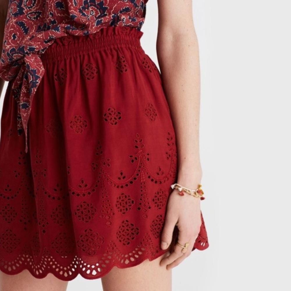 Madewell Madewell l Rust Eyelet Skirt Size Small Size 28" / US 6 / IT 42 - 1 Thumbnail