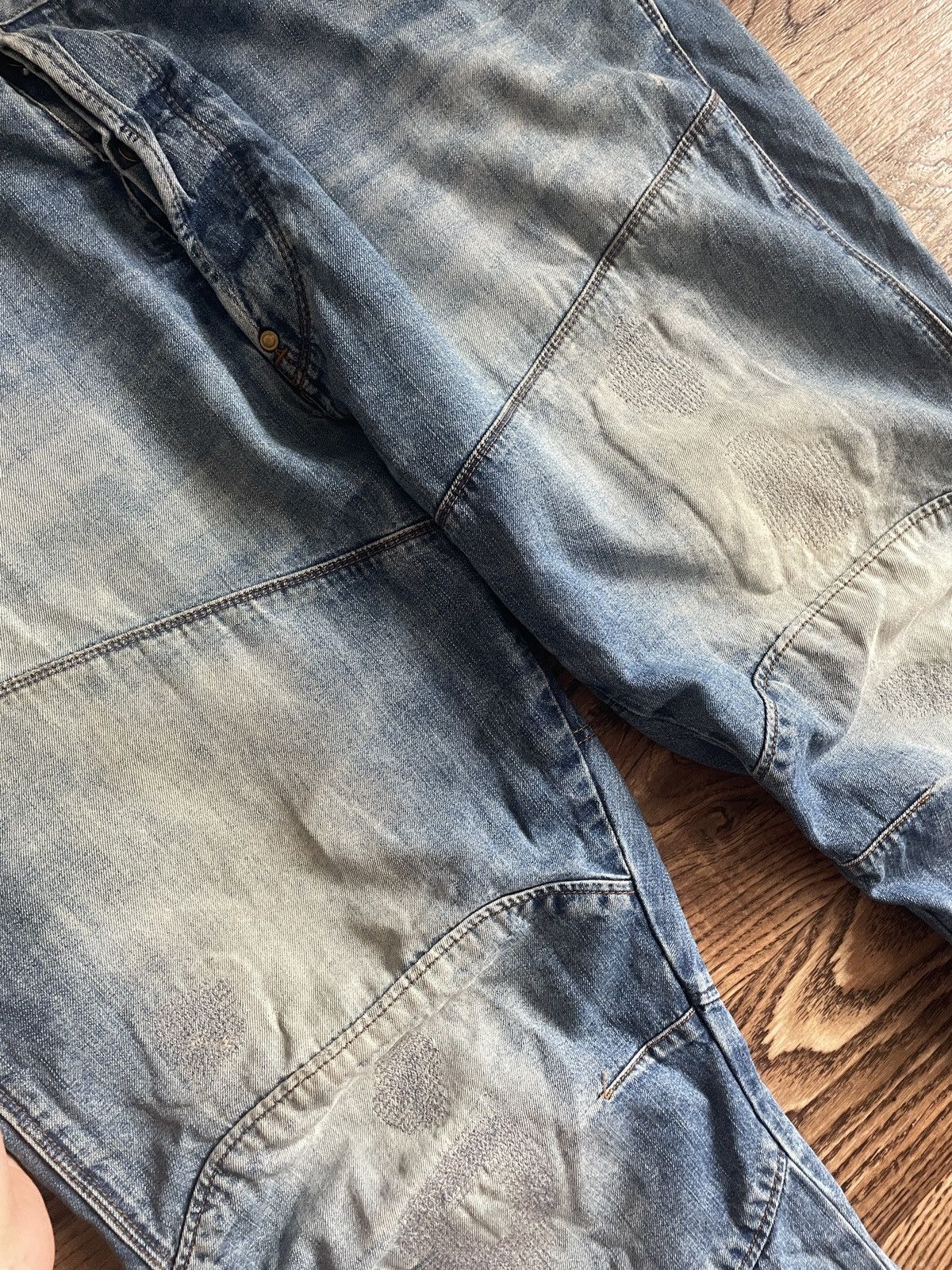 G-Star × Japanese Brand × Vintage Vintage G Star raw jeans double knee rare ultra baggy jeans Size US 36 / EU 52 - 11 Thumbnail