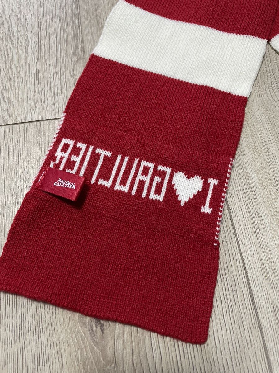 Jean Paul Gaultier Jean Paul Gaultier Vintage Striped Scarf I Love Gaultier Y2K Size ONE SIZE - 6 Thumbnail