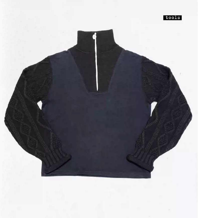 トップス AW1995 Jean Paul Gaultier half zip jean paul gaultier half zipped knit 1995AW jean paul gaultier half