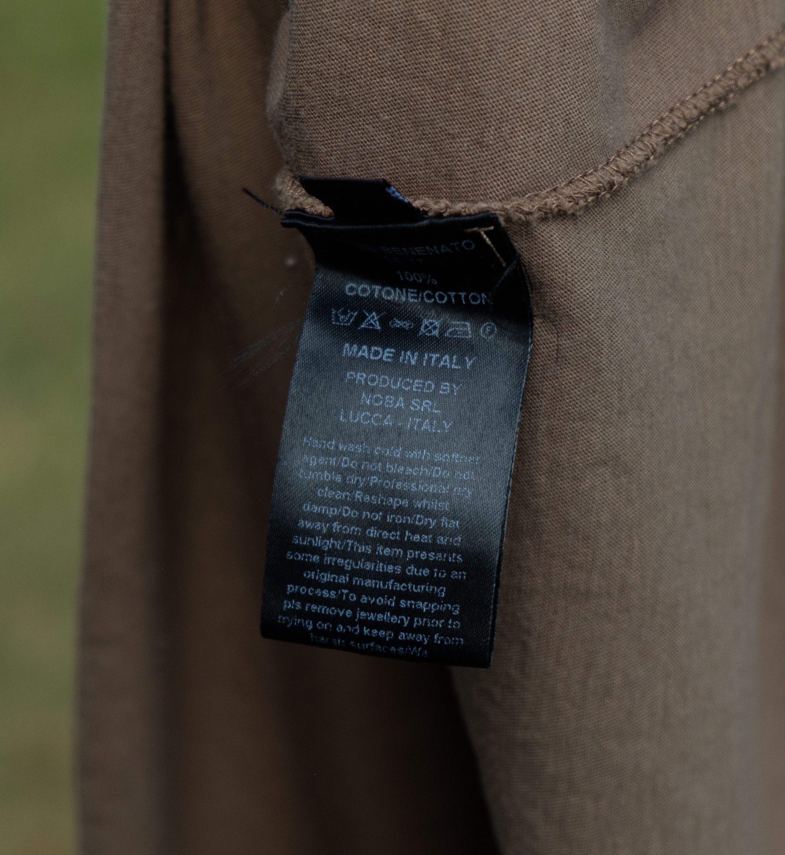Isabel Benenato SS17 light brown cotton long sleeve shirt with thumbholes, L Size US M / EU 48-50 / 2 - 4 Thumbnail