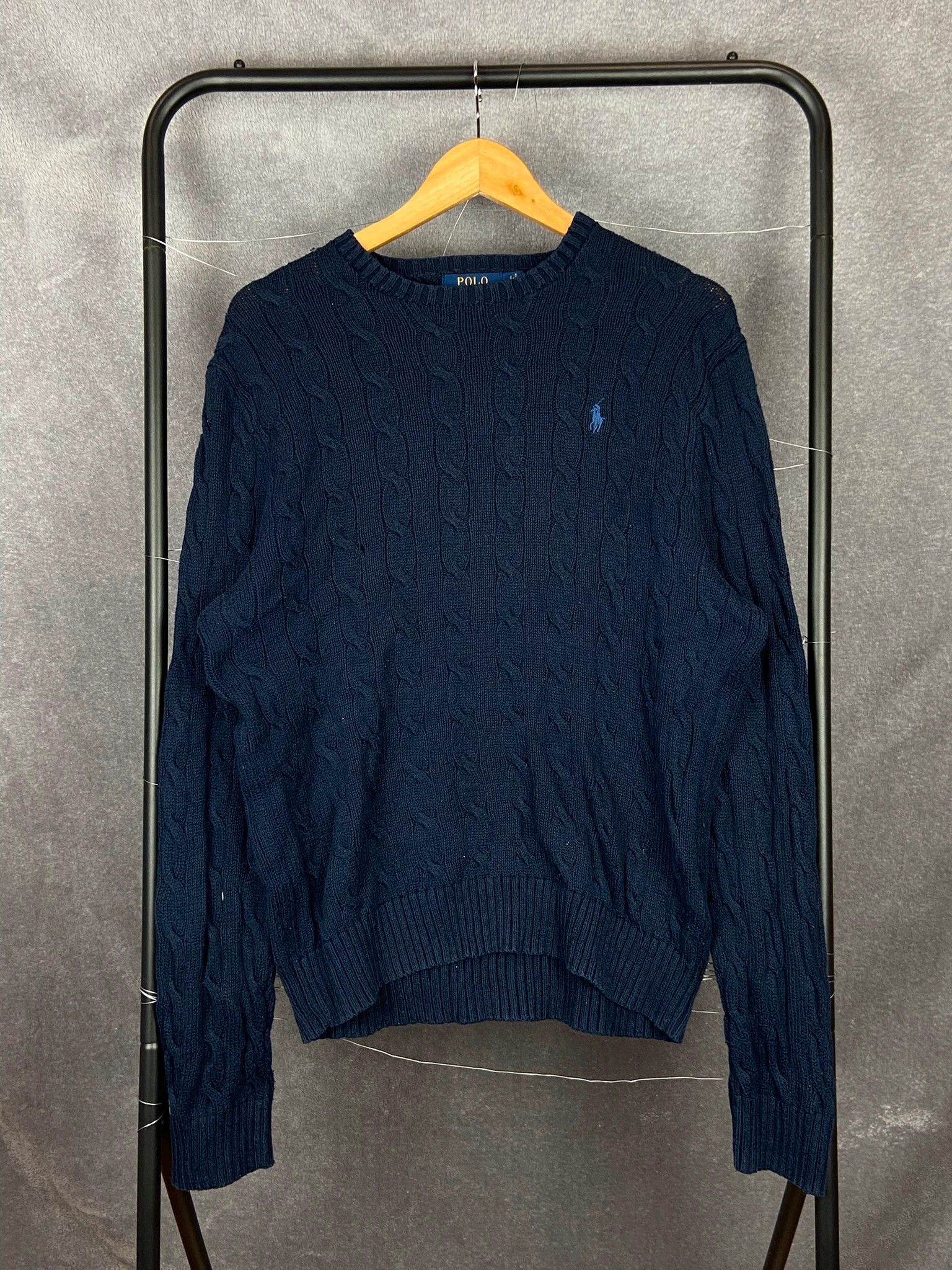 Ralph Lauren Sweater Ralph Lauren navy cable knit classic Size US M / EU 48-50 / 2 - 1 Thumbnail