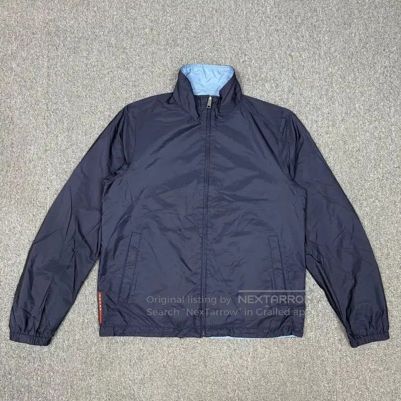 Prada Prada Blue Nylon Lightweight Jacket. Size US XL / EU 56 / 4 - 1 Thumbnail