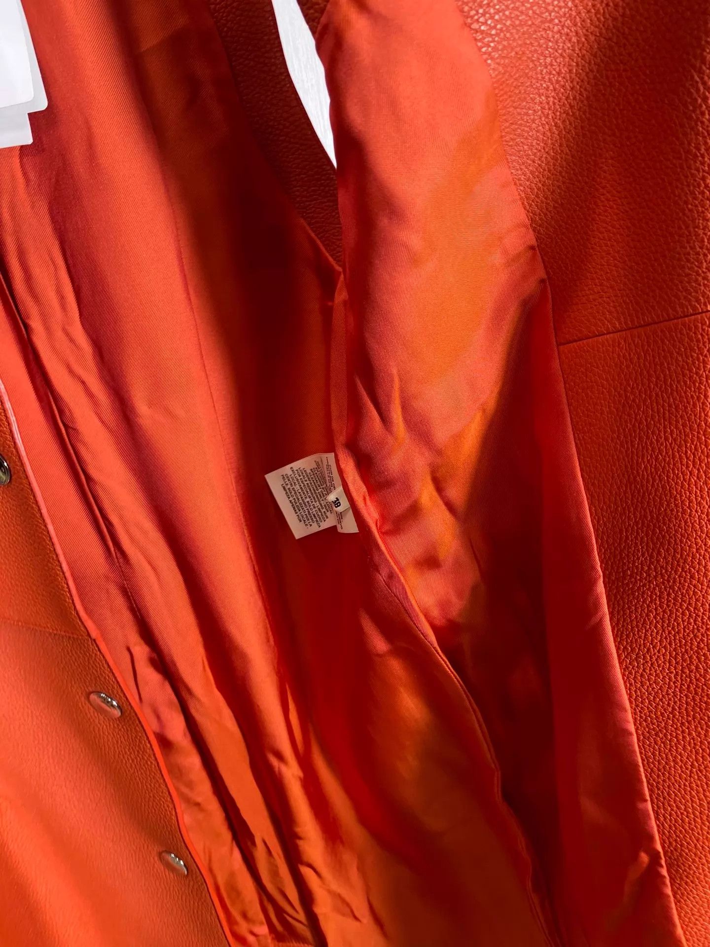 Hermes Hermes Orange V-Neck Suede Vest-Dress 38 NWT Size S / US 4 / IT 40 - 5 Thumbnail