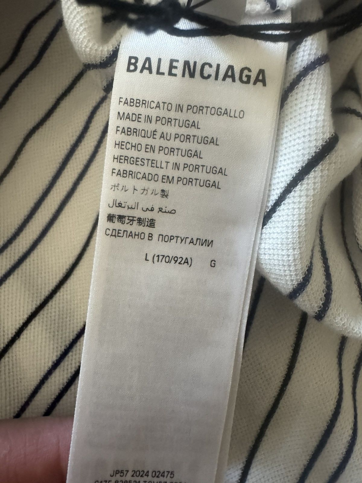 Balenciaga BALENCIAGA LAUREL STRIPED POLO Size US L / EU 52-54 / 3 - 7 Thumbnail