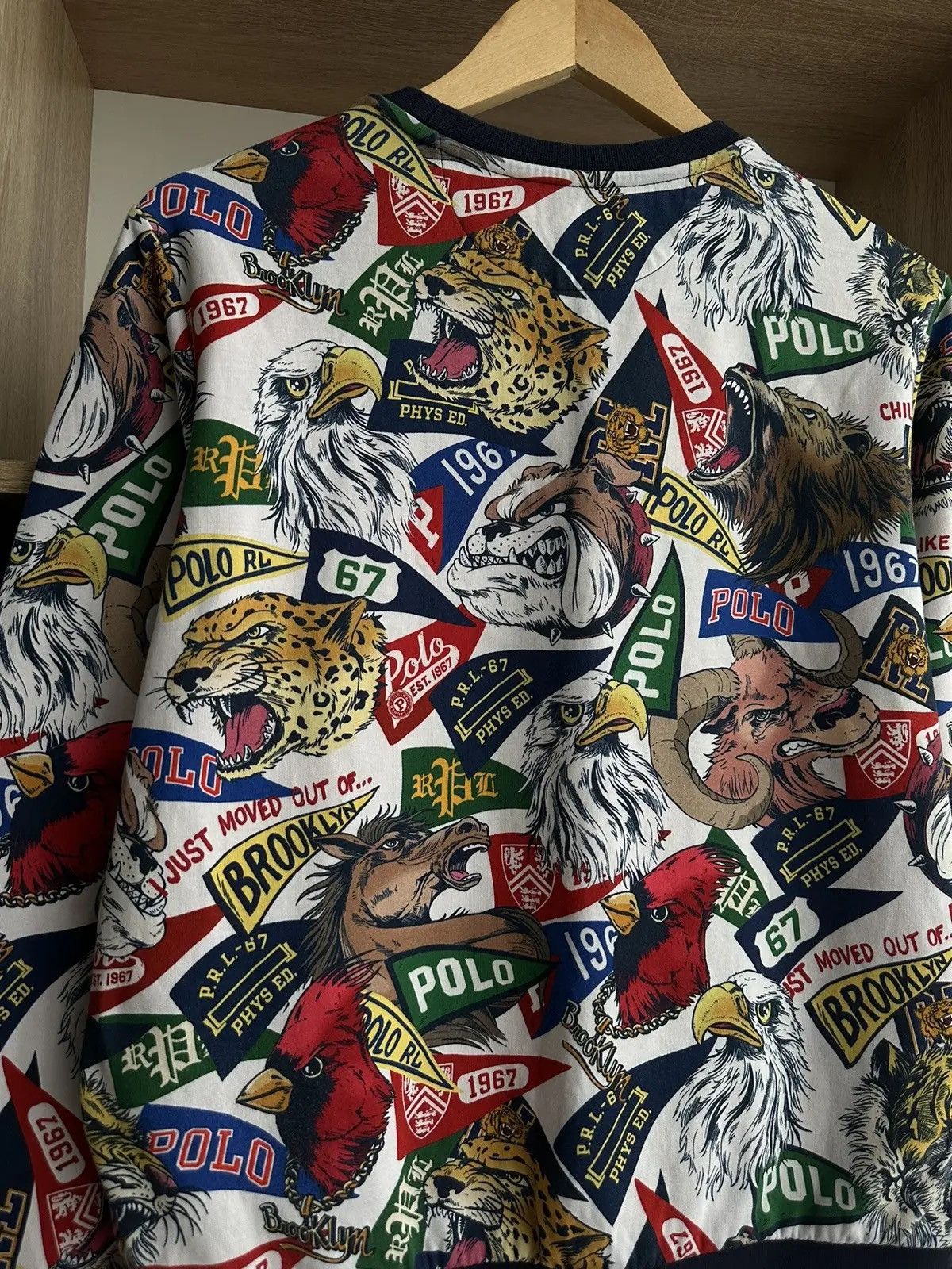 Polo Ralph Lauren × Vintage Vintage PRL Sweatshirt Navy Polo Ralph Lauren Over Logo Size US S / EU 44-46 / 1 - 11 Thumbnail