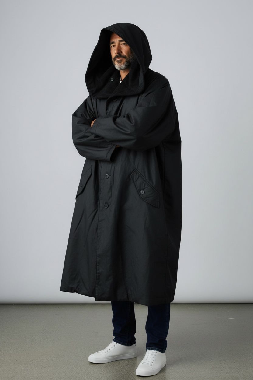Issey Miyake Vintage Issey Miyake Windcoat Long Coat Hooded Jacket Size US M / EU 48-50 / 2 - 1 Thumbnail