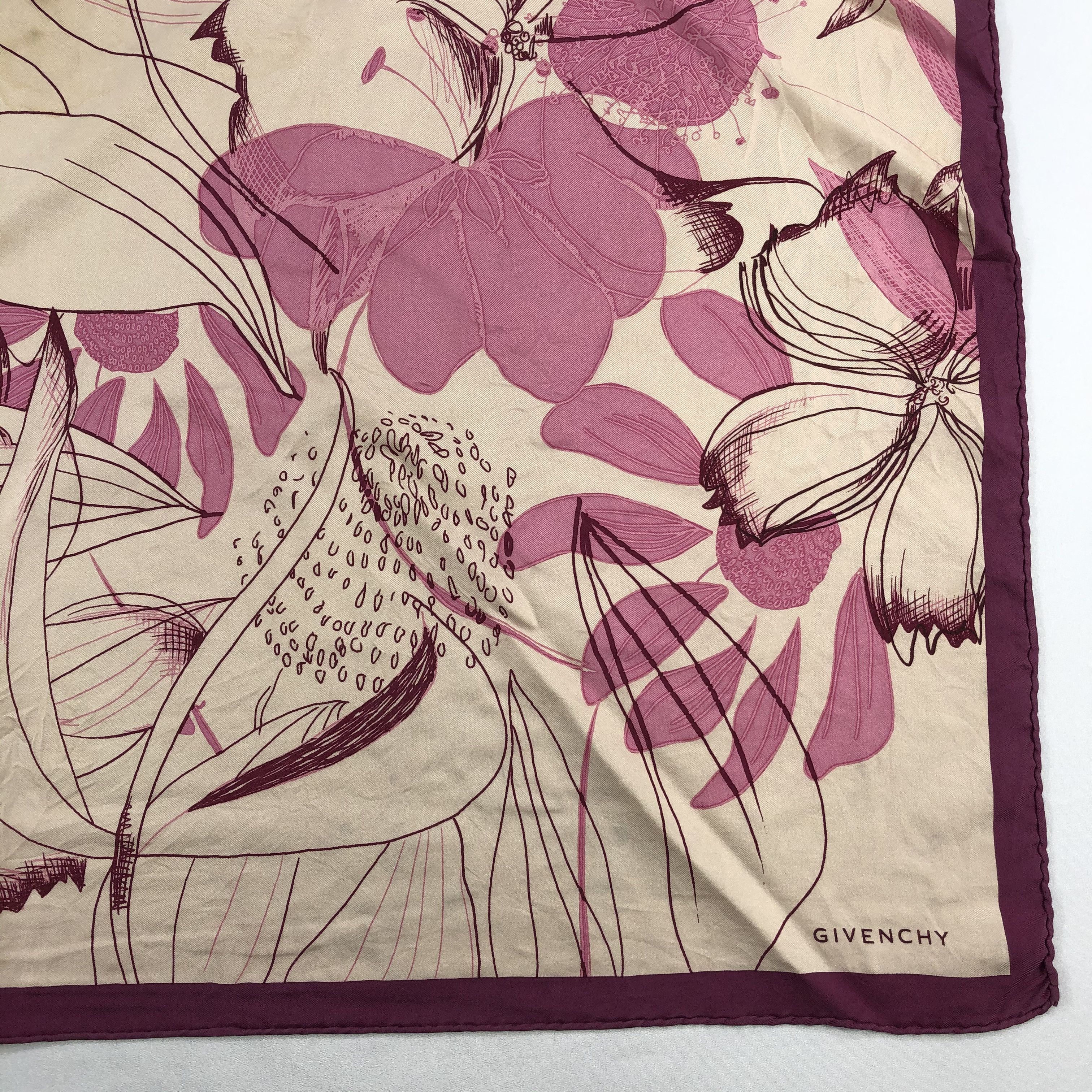 Vintage Vintage Givenchy Silk Scarf Size ONE SIZE - 4 Thumbnail