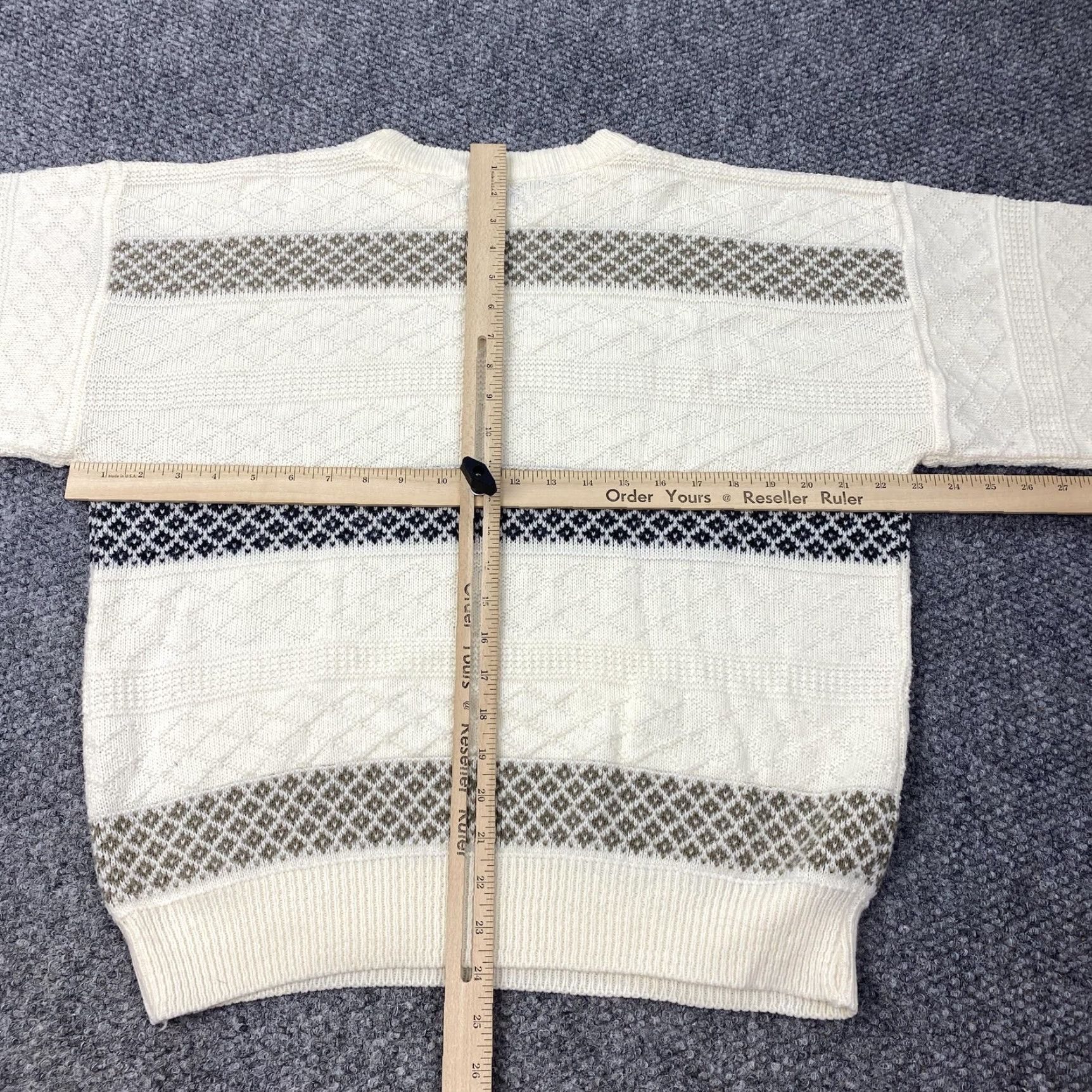 Vintage VINTAGE Cape Cod Sportswear Sweater Men XL Ivory Crewneck Fair Isle Knit 90s Mens XL Ivory Fair Isle Knit Sweater Size US XL / EU 56 / 4 - 7 Thumbnail