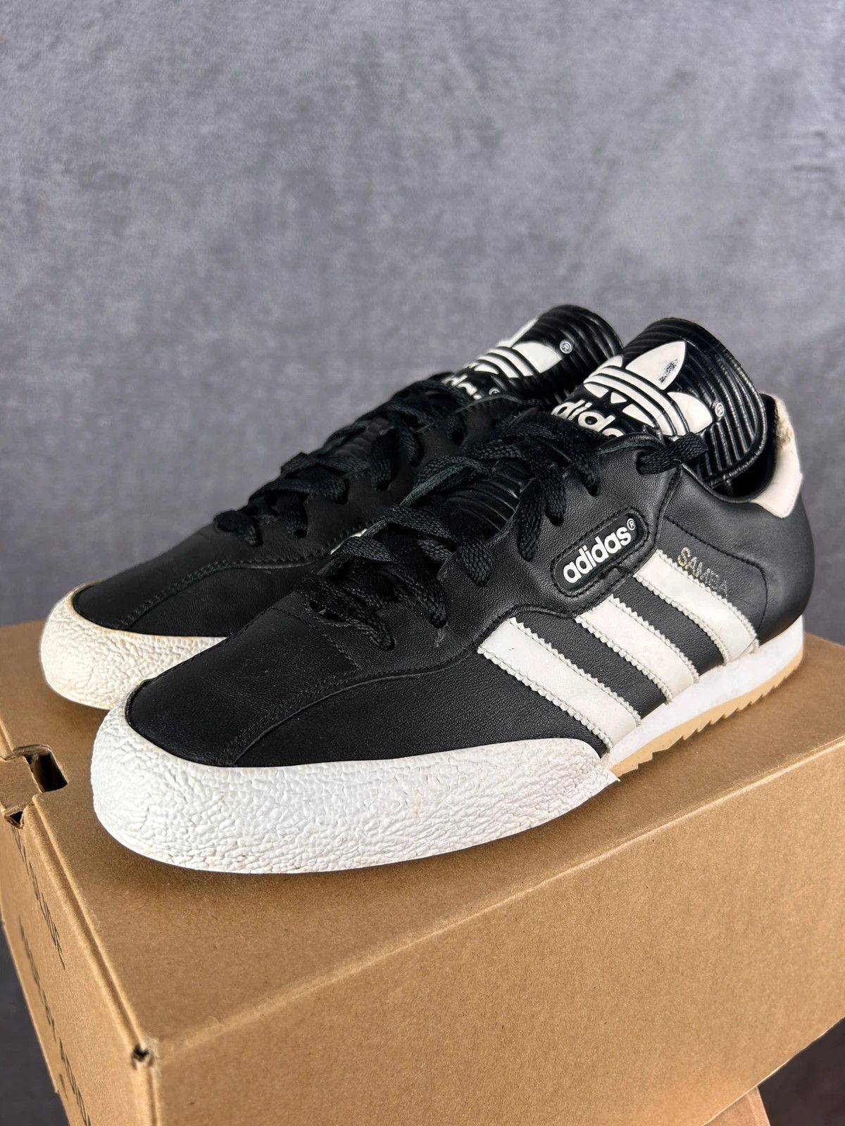 Adidas Adidas Samba black leather sneakers mini logo print Y2K Size US 8.5 / EU 41-42 - 1 Thumbnail