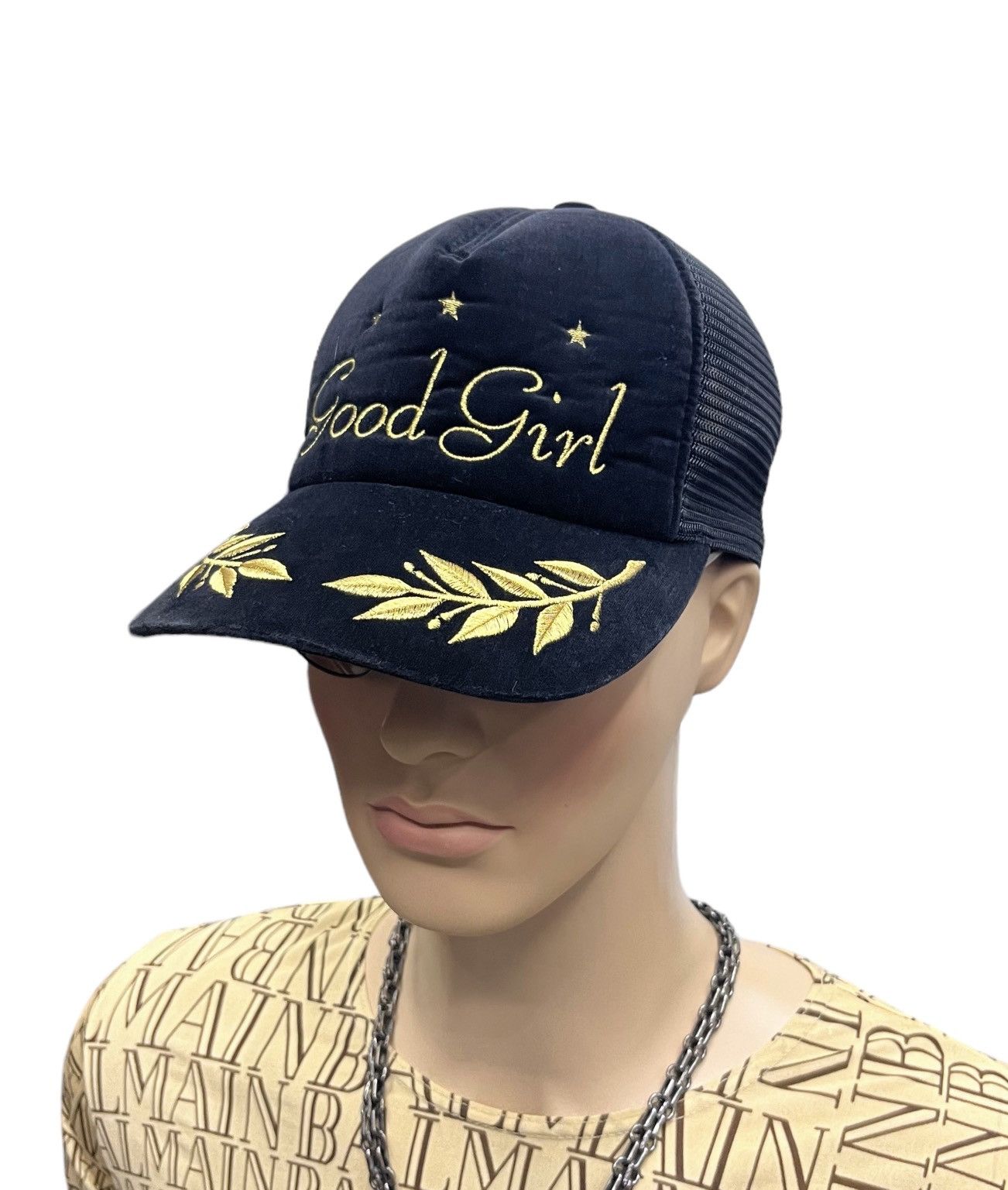 Velvet FYE🔥90’s GOOD GIRL Hybrid Velvet Trucker Hat Hysteric Style Size ONE SIZE - 2 Thumbnail