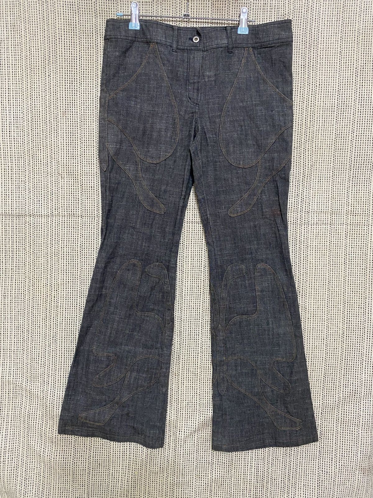 Japanese Brand LA TENDA WAXED BLACK BOOTCUT DENIM NICE DESIGN VERY RARE Size 31" - 1 Thumbnail