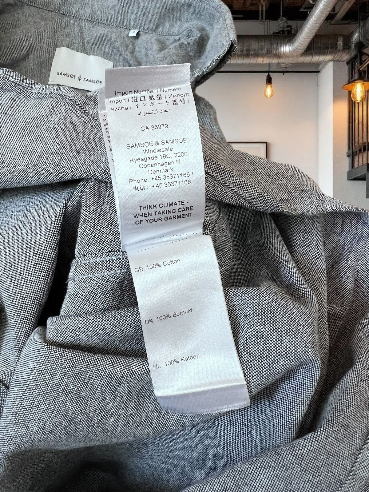 Samsoe Samsoe Samsoe Samsoe Liam BX grey shirt size S Size US S / EU 44-46 / 1 - 7 Thumbnail
