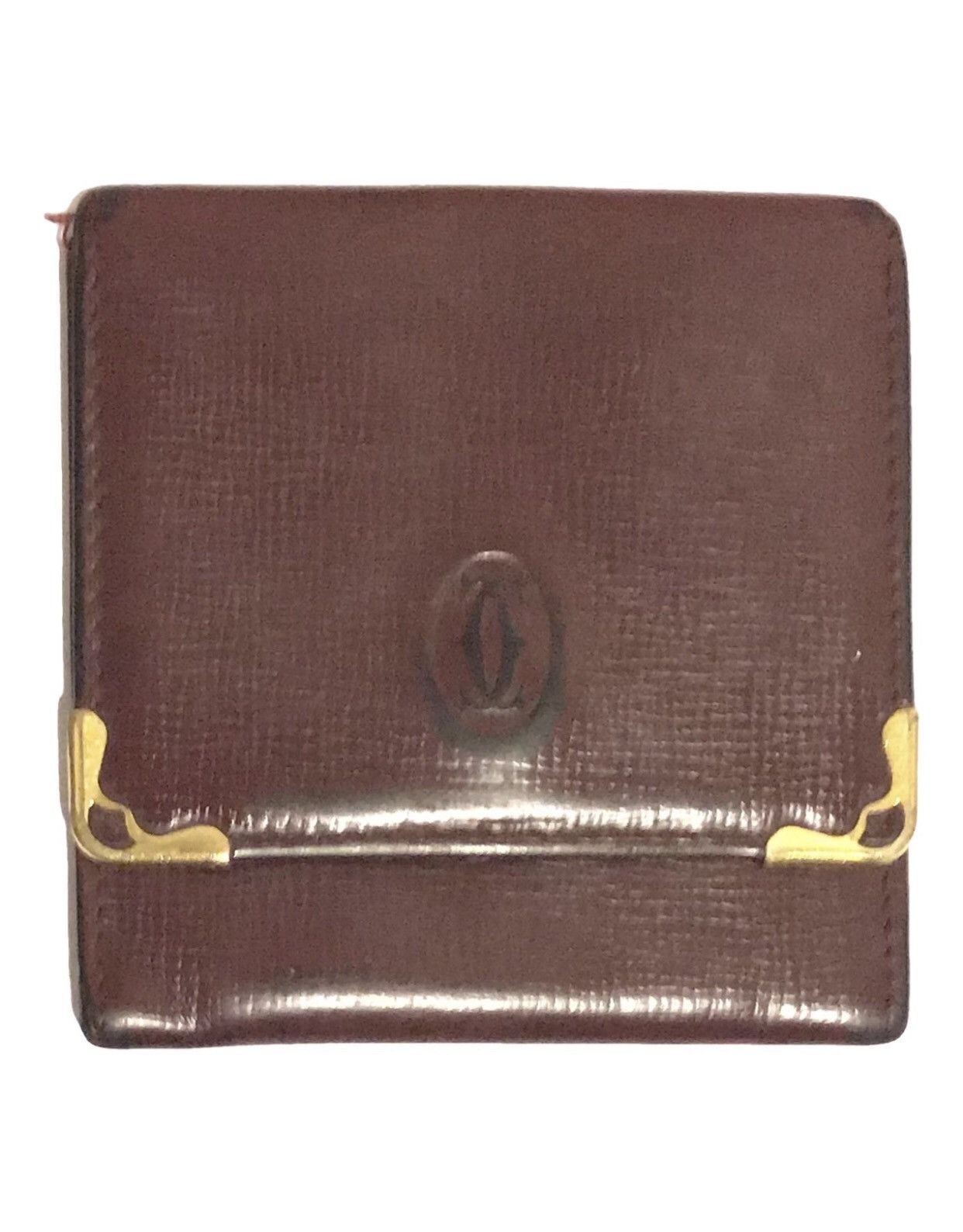 Vintage Cartier Burgundy Coin Purse in Red, Women's
