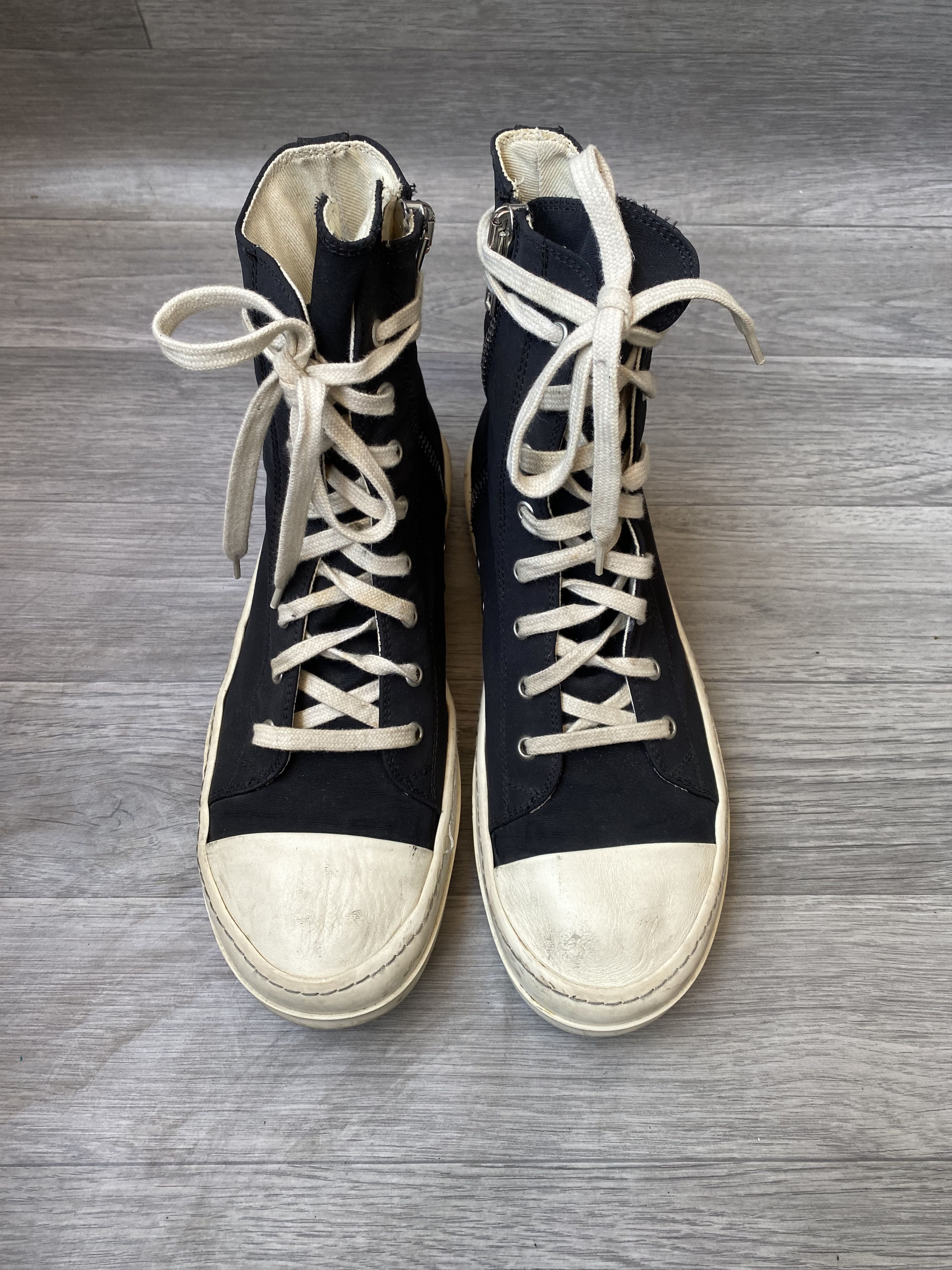 Rick Owens Drkshdw Rick owens drkshdw black hi-top sneakers sz 41 Size US 8 / EU 41 - 1 Thumbnail