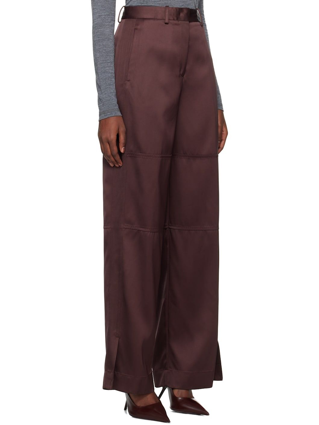 Jil Sander o1y1025 Casual Pant in Plum Size 27" / US 4 / IT 40 - 2 Thumbnail