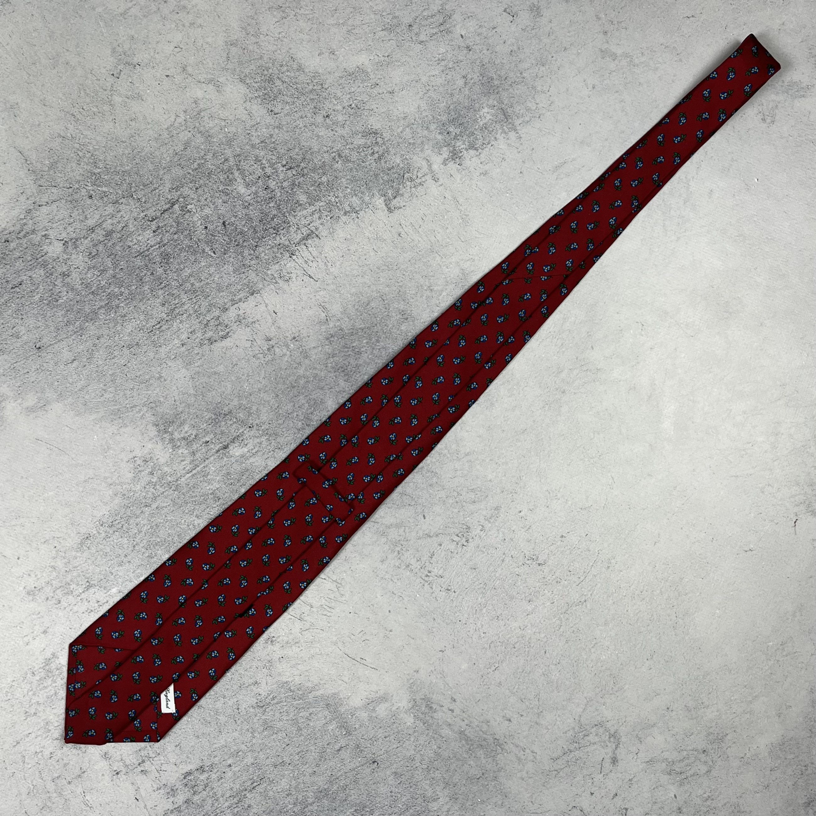 Burberry Burberry London Hand Made Silk Floral Pattern Tie Size ONE SIZE - 11 Thumbnail