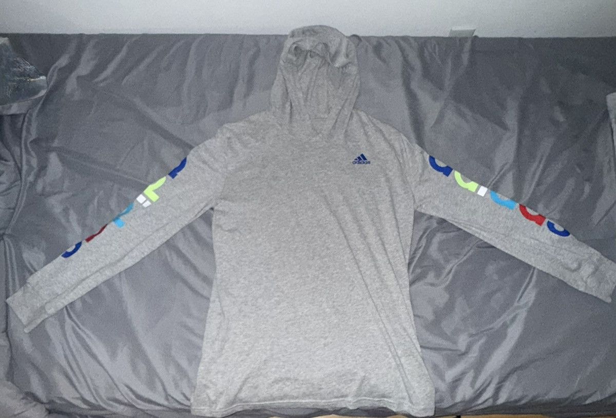 Adidas Adidas Multicolor Logo Sleeve Hooded Long Sleeve Top Size US L / EU 52-54 / 3 - 3 Thumbnail