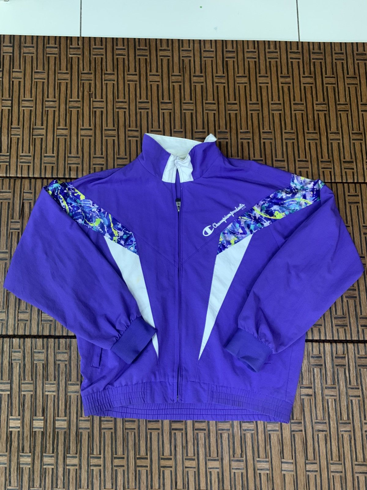 Champion × Vintage Champion Purple Windbreaker Size US L / EU 52-54 / 3 - 1 Thumbnail