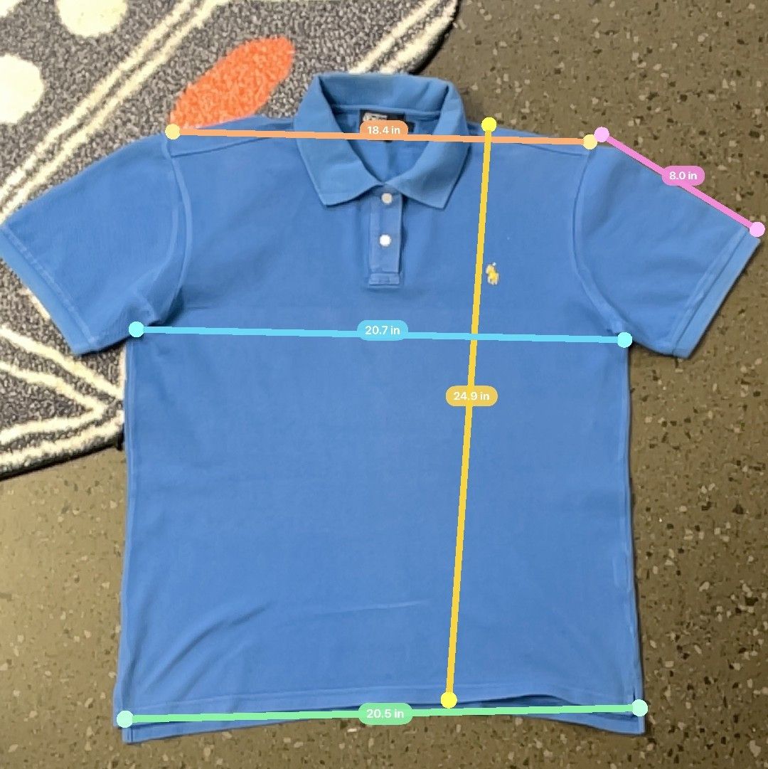 Japanese Brand Polo by Ralph Lauren Blue Polo Shirt – Size L – 100% Cotton Size US L / EU 52-54 / 3 - 4 Thumbnail