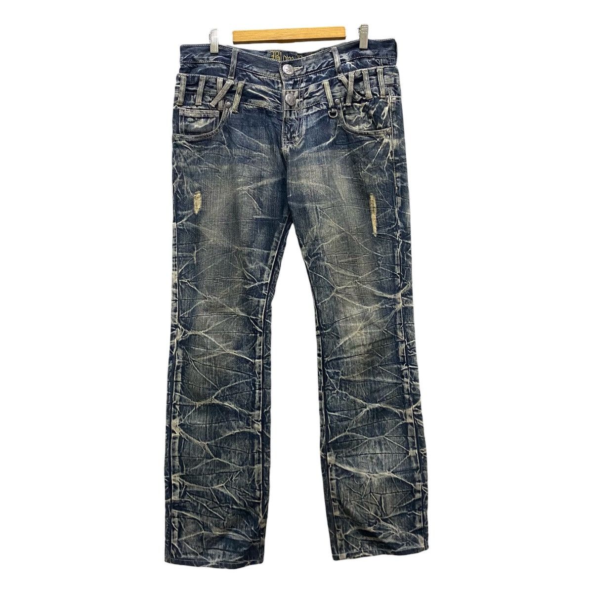 💥rare💥 japanese brand punk clawmark blow by blue denim jeans