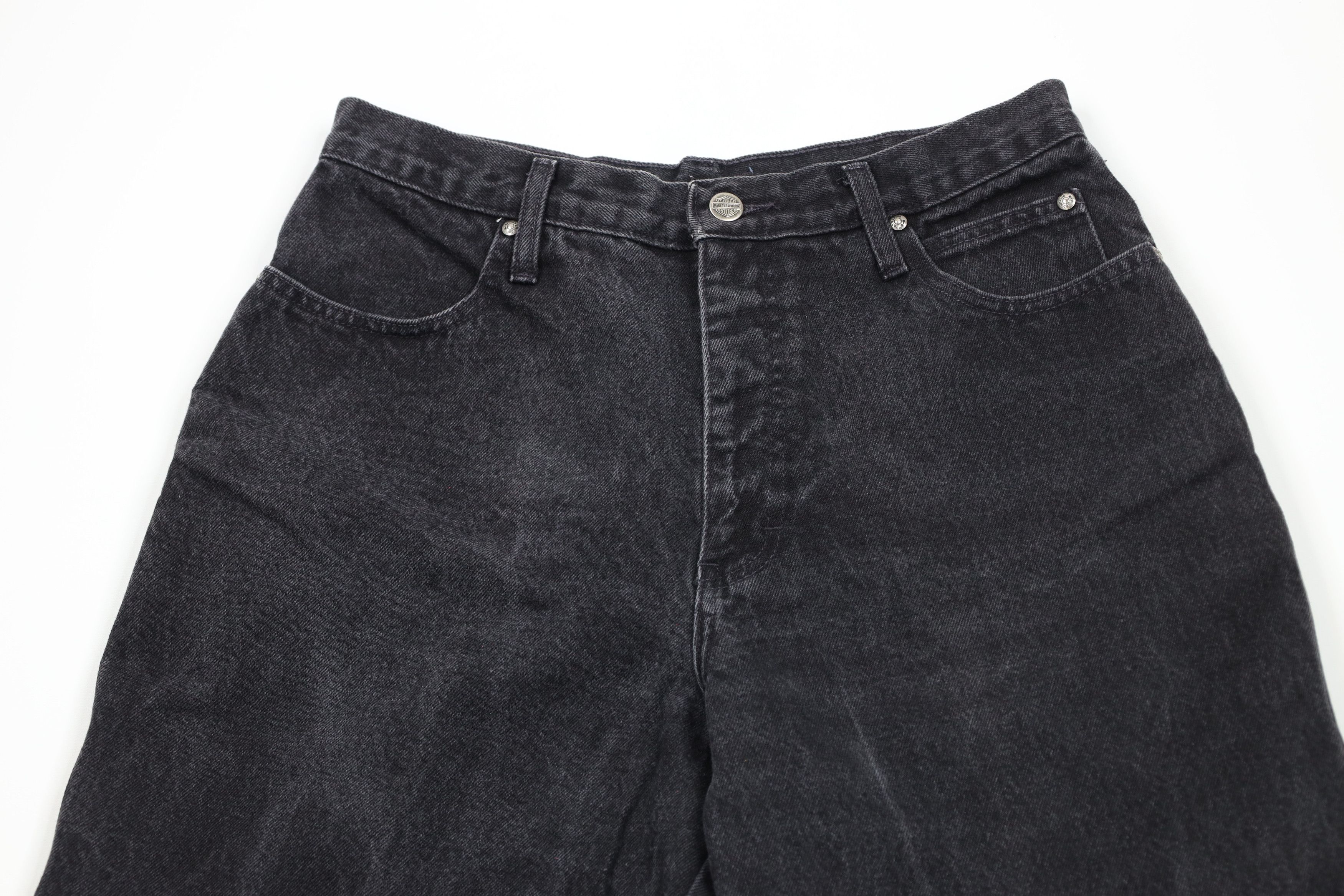 Harley Davidson × Vintage Vintage 90s Harley Davidson Fit Denim Jeans Black USA Size 36" / US 14 / IT 50 - 2 Thumbnail
