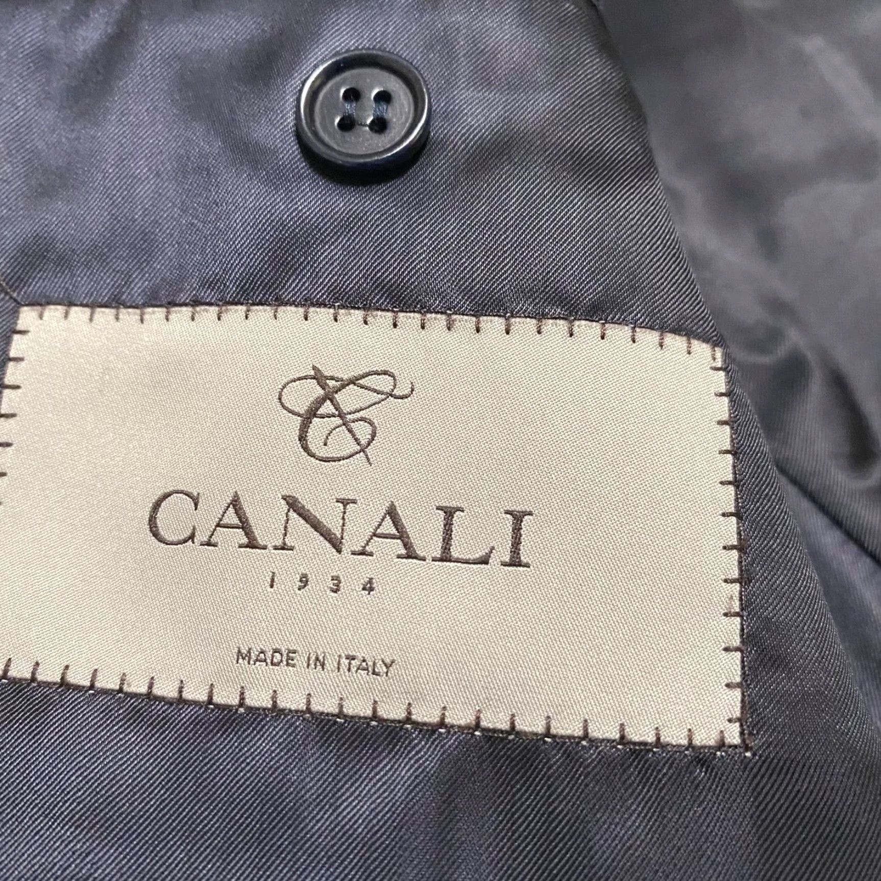 Canali Canali Blazer Blue Striped 2/2 Button Wool 48 Regular Mens Vintage? Size 48R - 3 Thumbnail