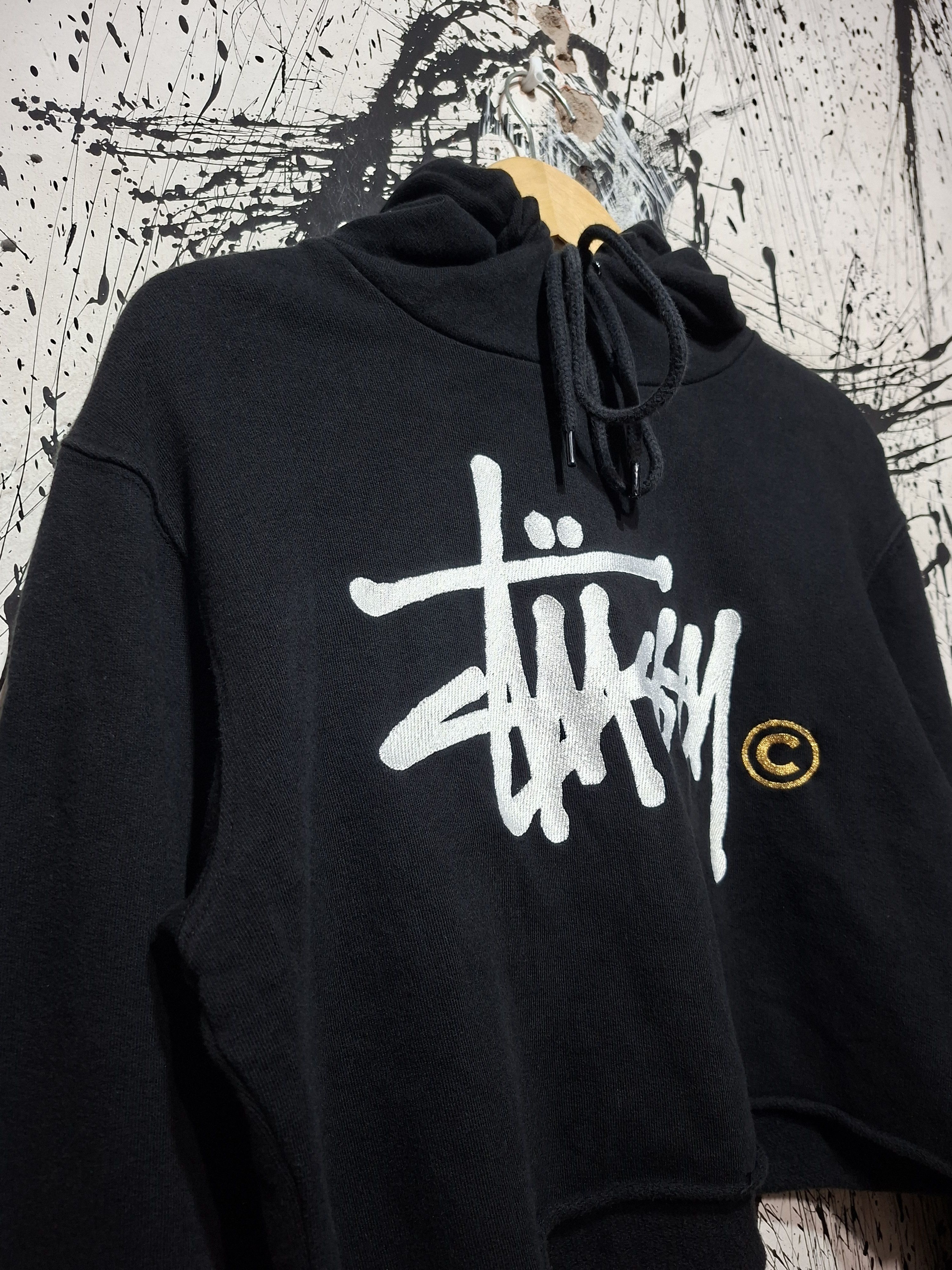 Stussy STUSSY SIGNATURE EMBROIDERED LOGO CROPPED HOODIE Size L / US 10 / IT 46 - 2 Thumbnail