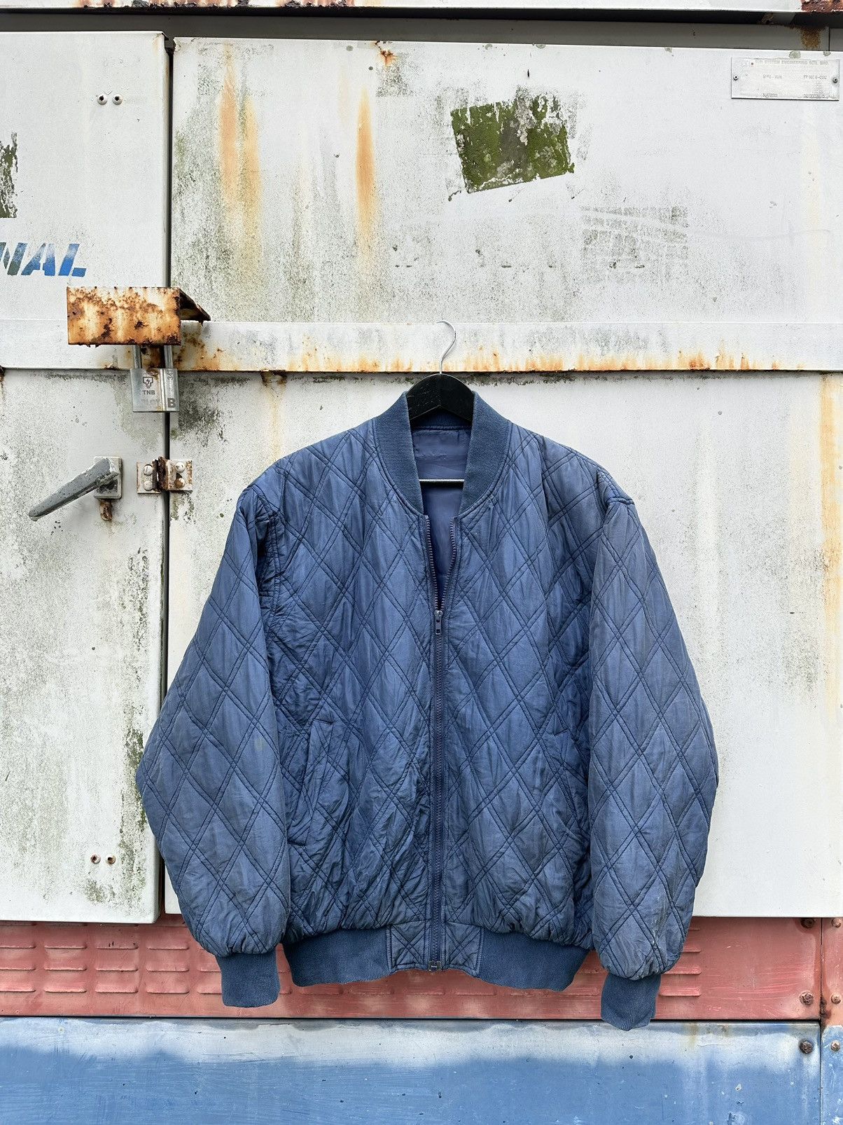 Vintage 👹Vintage Whitby Quilted Light Puffer Bomber Jacket Size US L / EU 52-54 / 3 - 2 Thumbnail