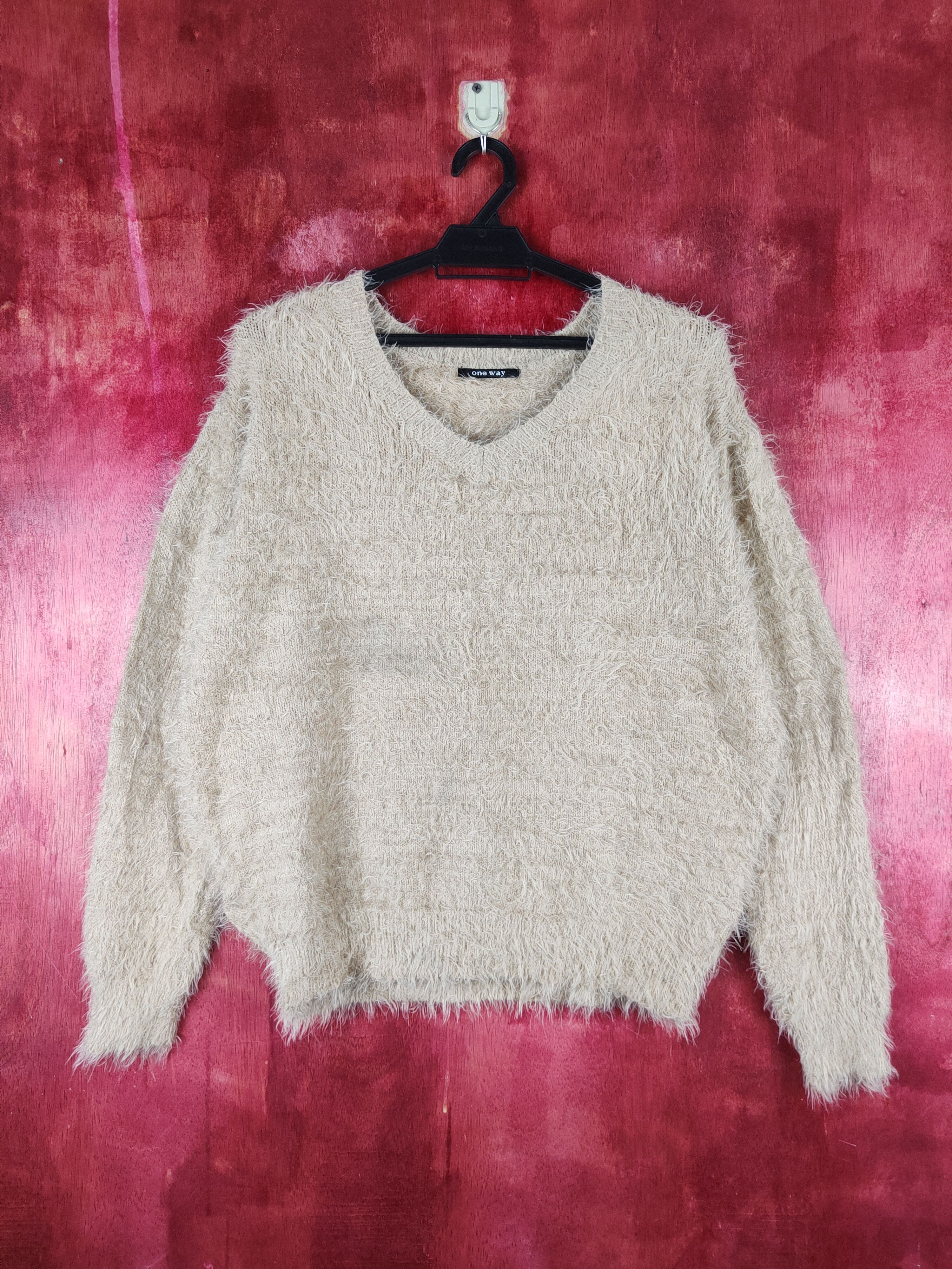 Homespun Knitwear One Way Brown Shag Shaggy Fur Mohair Knitwear #S2169 Size M / US 6-8 / IT 42-44 - 1 Thumbnail