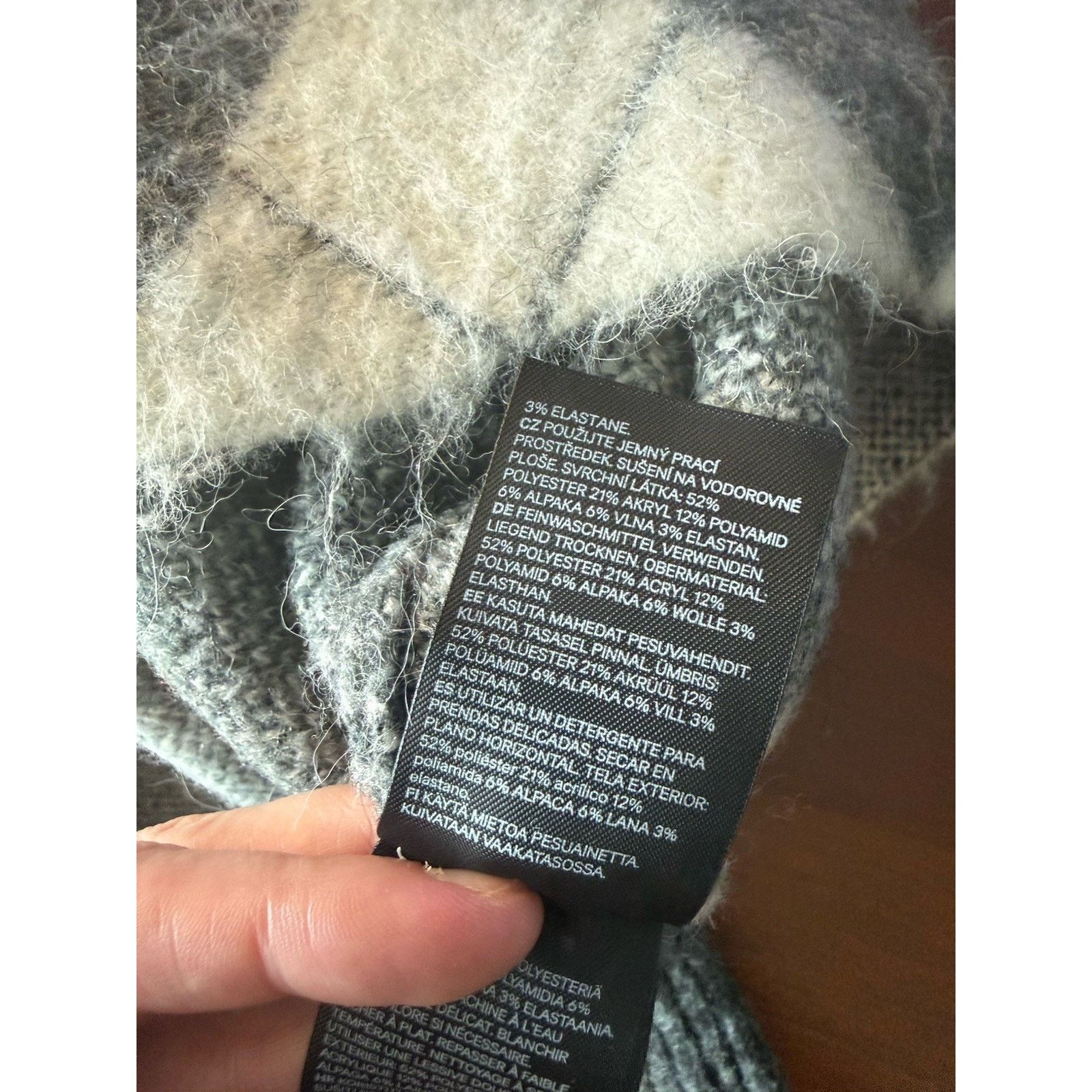 Pringle Of Scotland H&M Argyle Wool Mohair Blend Sweater in Gray, Women's (Size Xs) — image 4 of 4