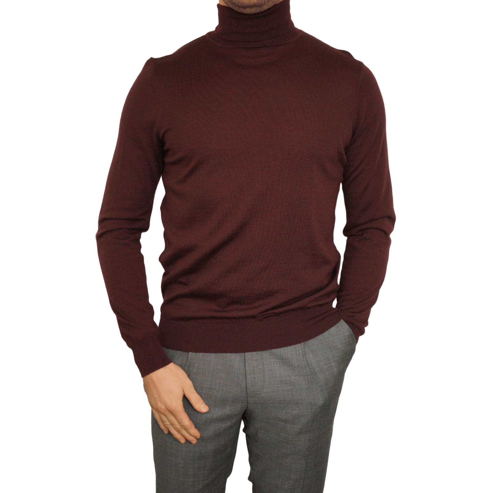 image of Men Suitsupply Jumper Merino Funnel Neck Red Size M Xb503
