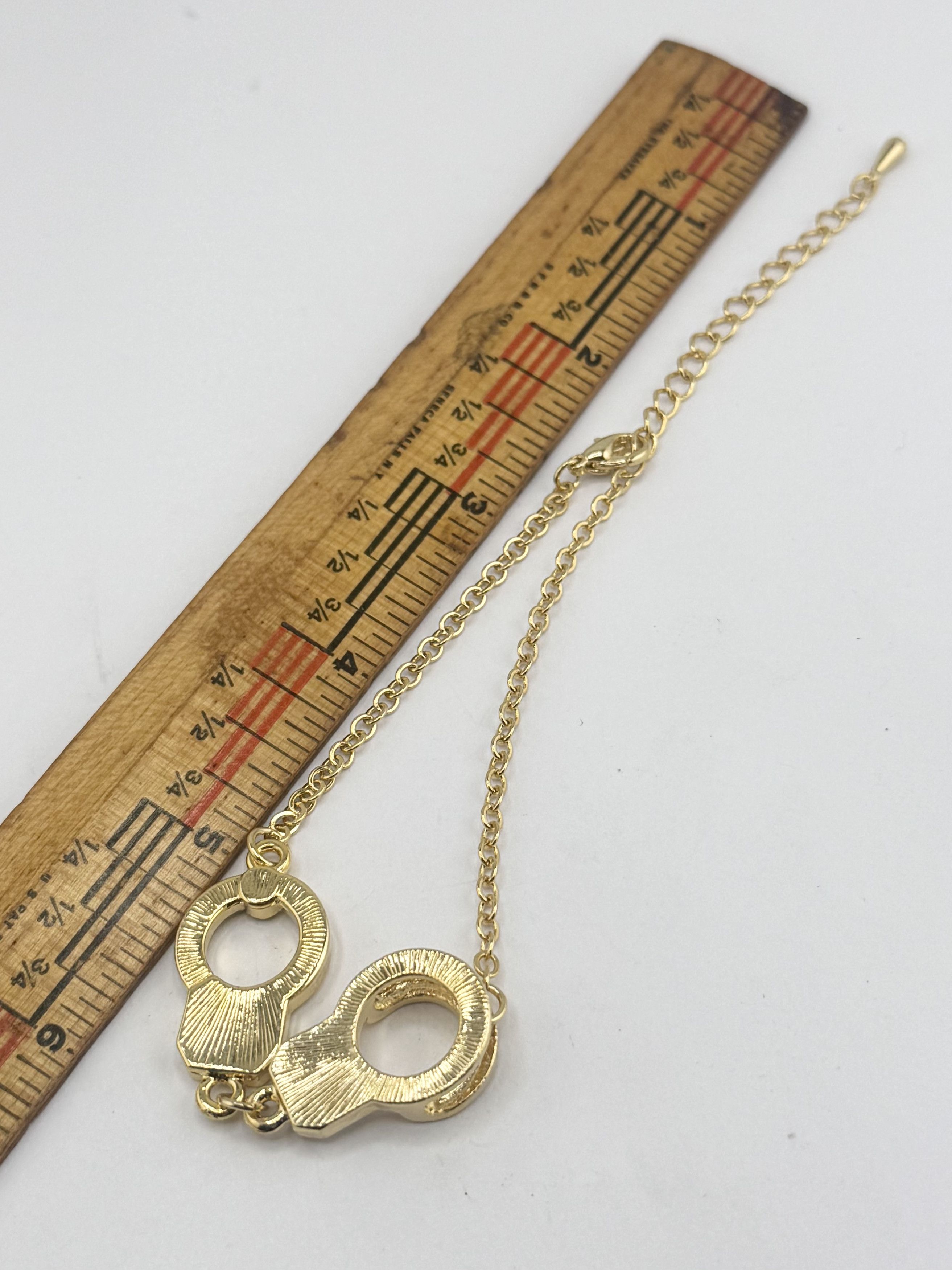 Vintage Rhinestone handcuff gold tone anklet Size ONE SIZE - 3 Thumbnail