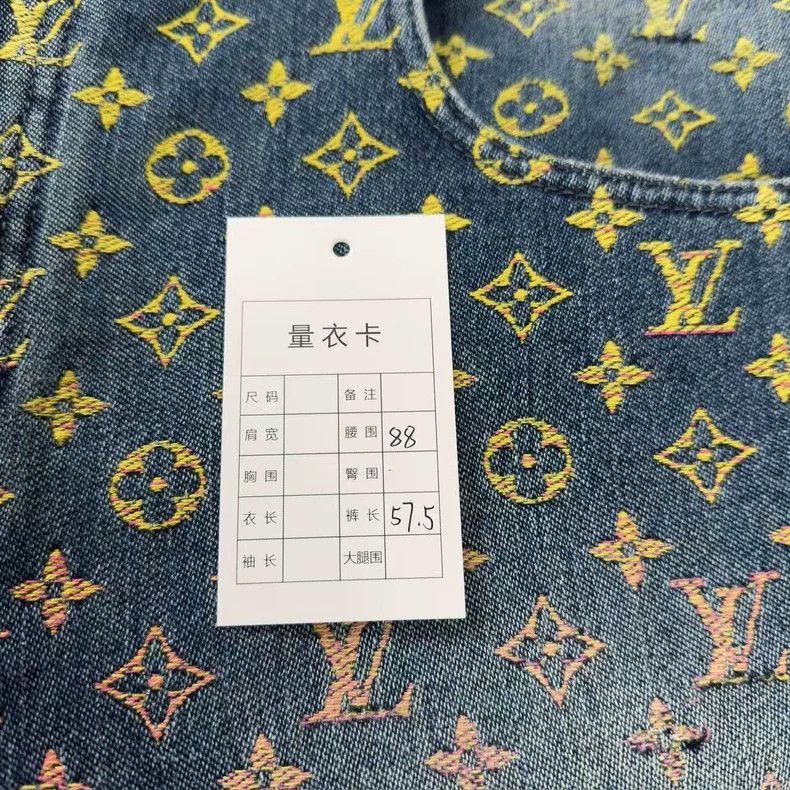 Louis Vuitton LOUIS VUITTON Gradient Full Logo Denim Shorts 2501-Nextarro Size US 33 - 6 Thumbnail