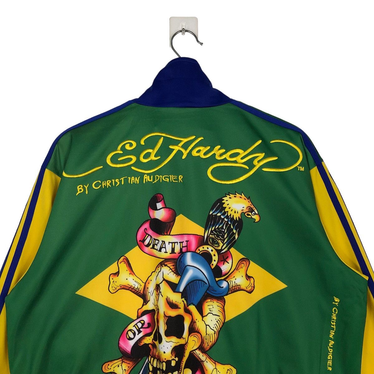 Christian Audigier Rare Over Print Tracktop Jacket Ed Hardy Big Logo Spell Out Size US M / EU 48-50 / 2 - 8 Thumbnail