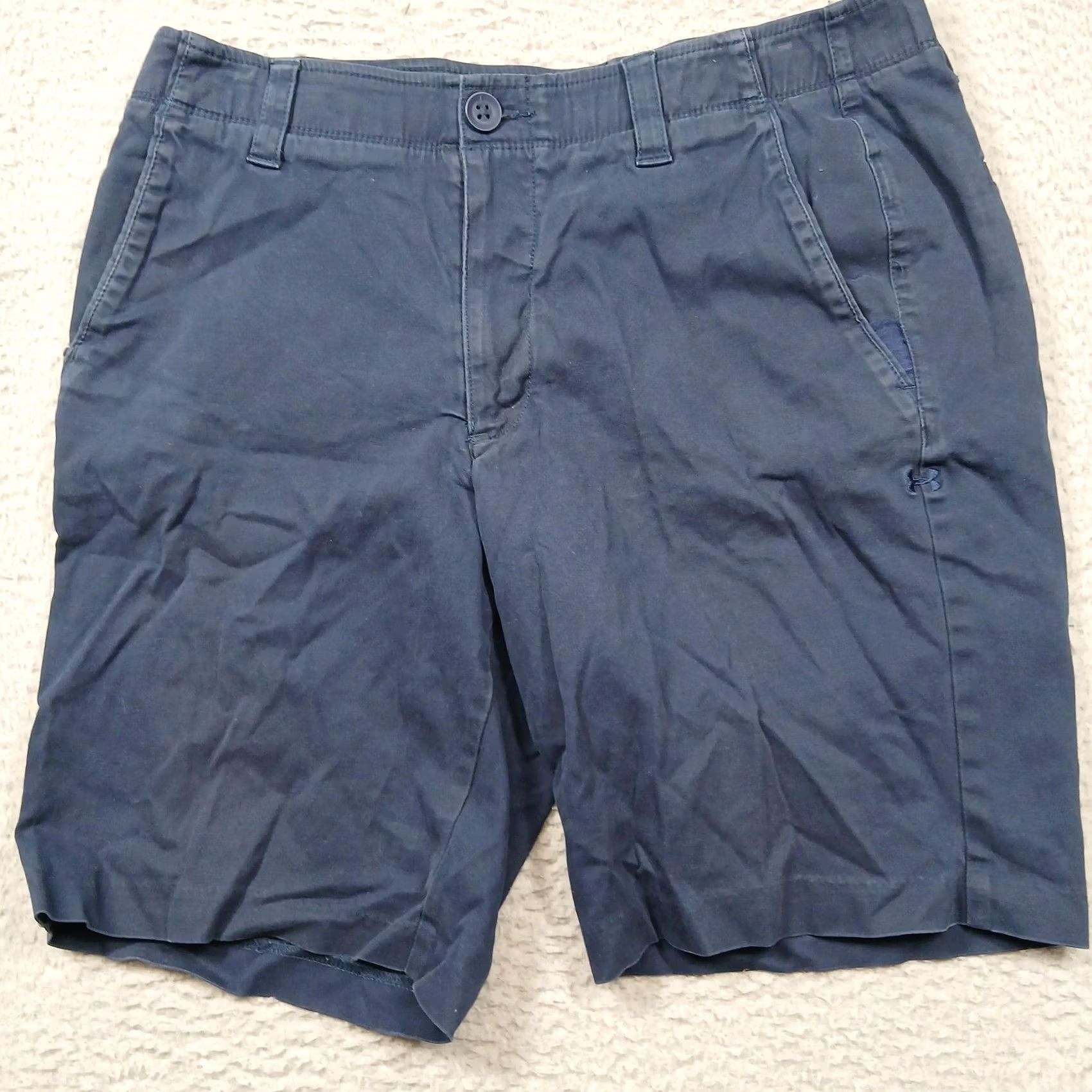 Under Armour Under Armour Shorts Mens 34 Navy Blue Chino Golf Stretch Performance Casual Shirt? Size US 34 / EU 50 - 2 Thumbnail