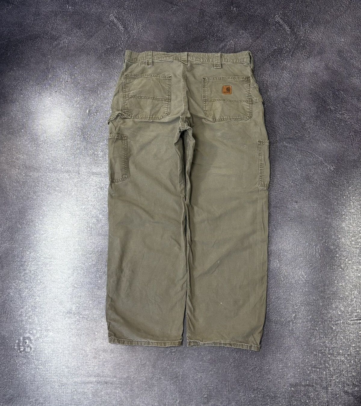 Carhartt Vintage Carhartt Dungaree Fit Khaki Baggy Carpenter Pants Size US 36 / EU 52 - 1 Thumbnail