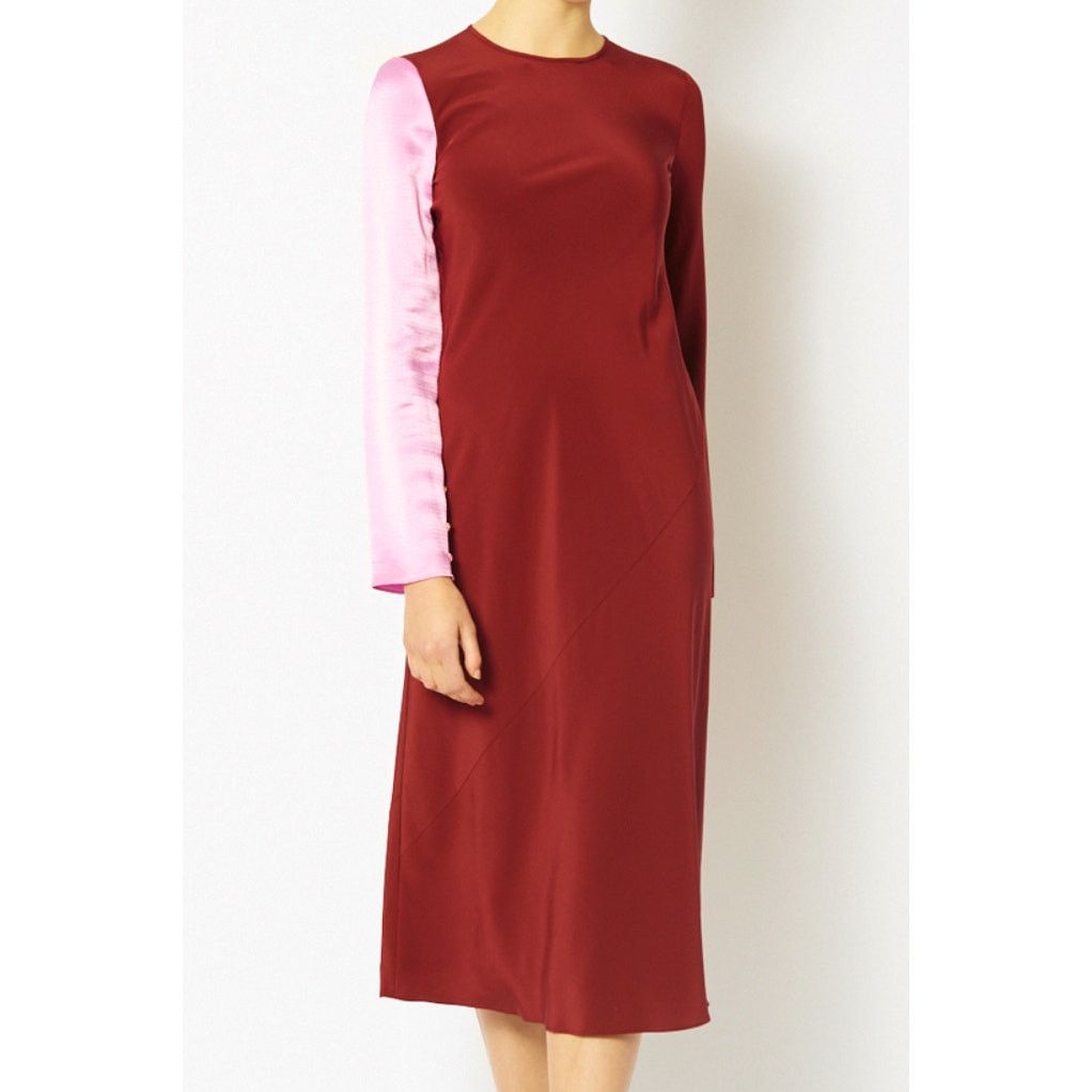 Tibi Tibi Colorblock Silk Sleeve Dress size 10 Size L / US 10 / IT 46 - 10 Thumbnail