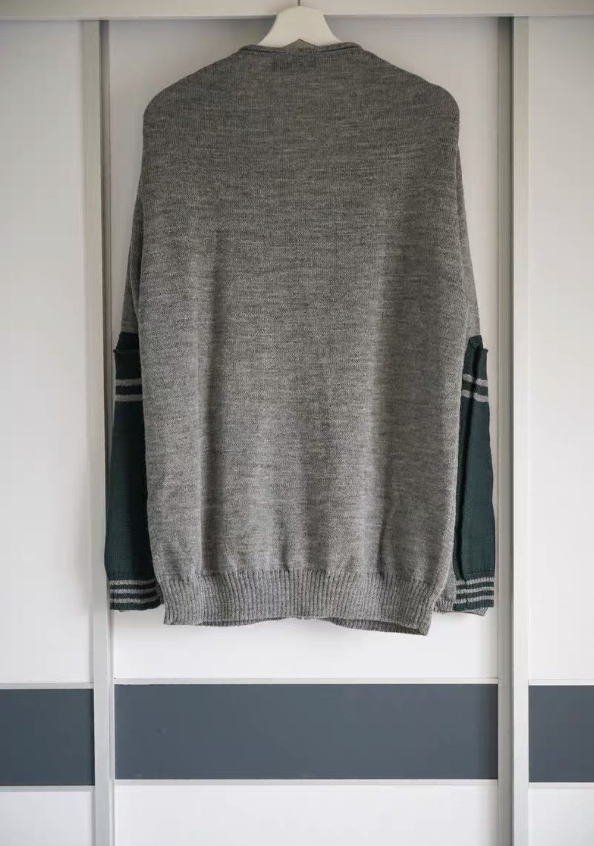 Yohji Yamamoto Yohji Yamamoto 06aw Green Sleeve Zip Knit Sweater K4 Size US L / EU 52-54 / 3 - 2 Thumbnail