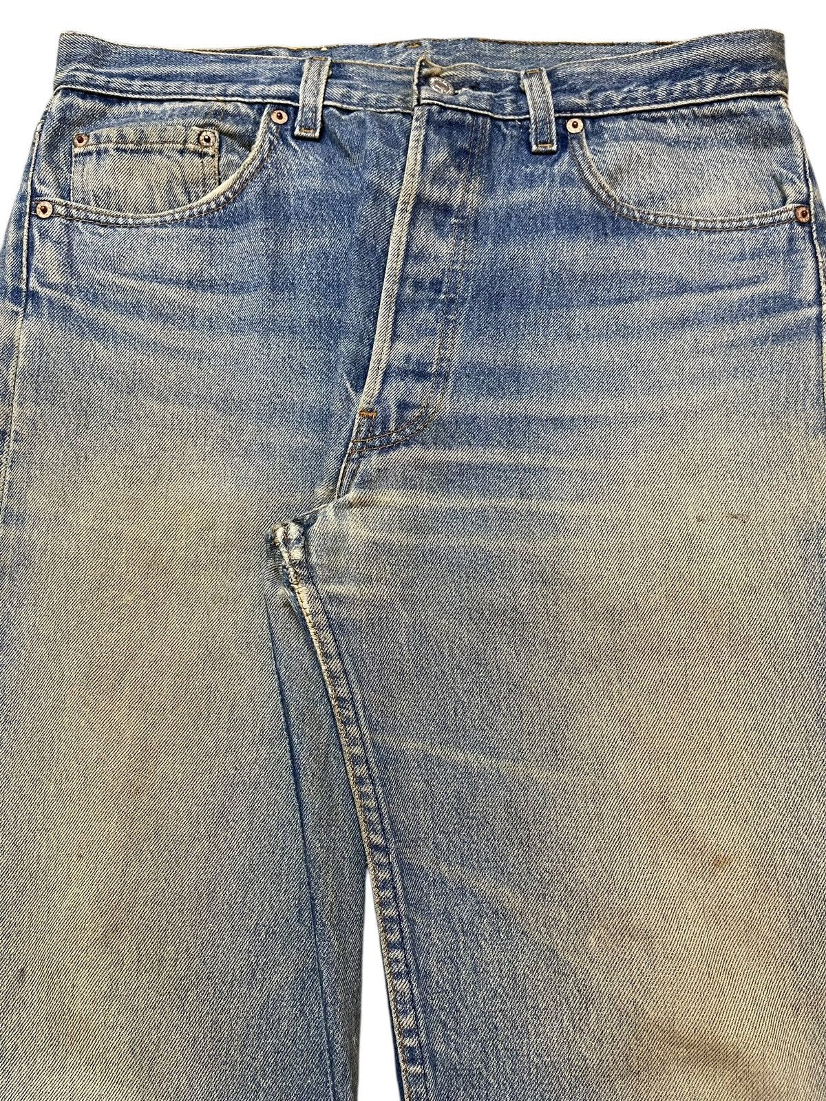 Levi's Vintage 80s Levis 501 Mud Wash Classic Style Loose Jeans Size US 34 / EU 50 - 4 Thumbnail