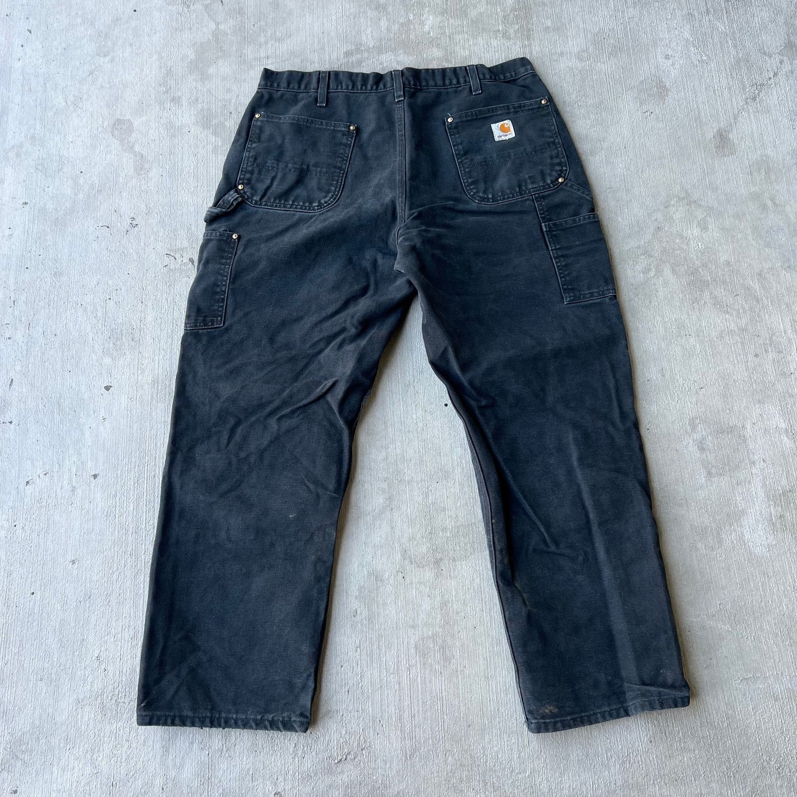 Carhartt × Vintage Carhartt faded black double knee work wear carpenter pants Size US 36 / EU 52 - 4 Thumbnail