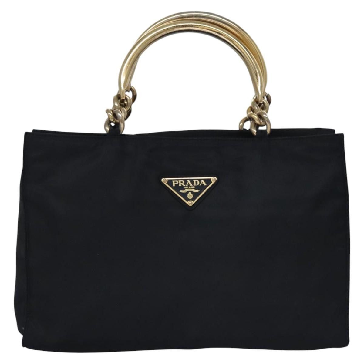 Prada Tessuto Metallo Black Synthetic Handbag (Pre-Owned) Size ONE SIZE - 1 Thumbnail