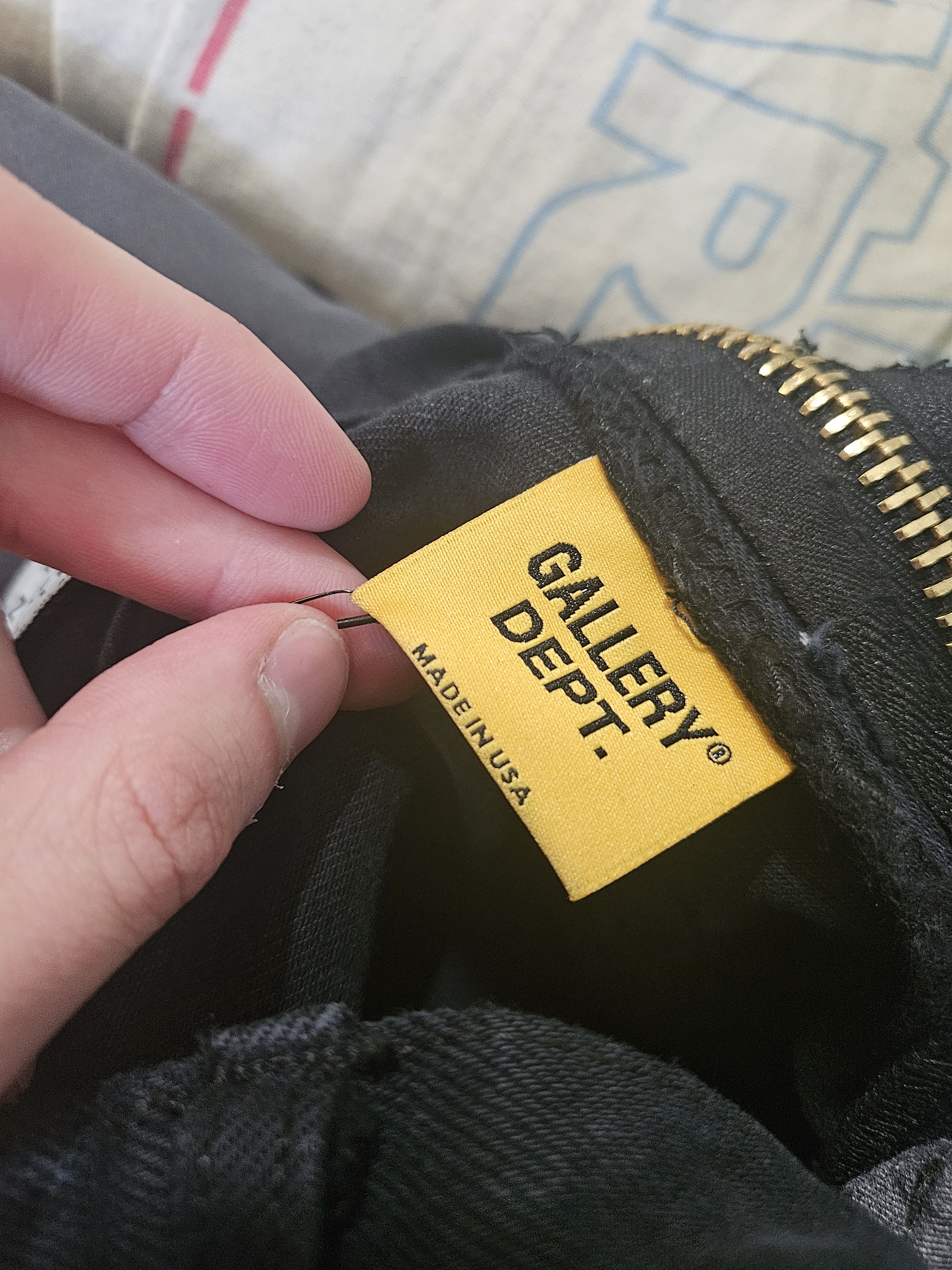 Gallery Dept. Gold Zipper Side Zip Black Denim Jeans Size US 30 / EU 46 - 9 Thumbnail