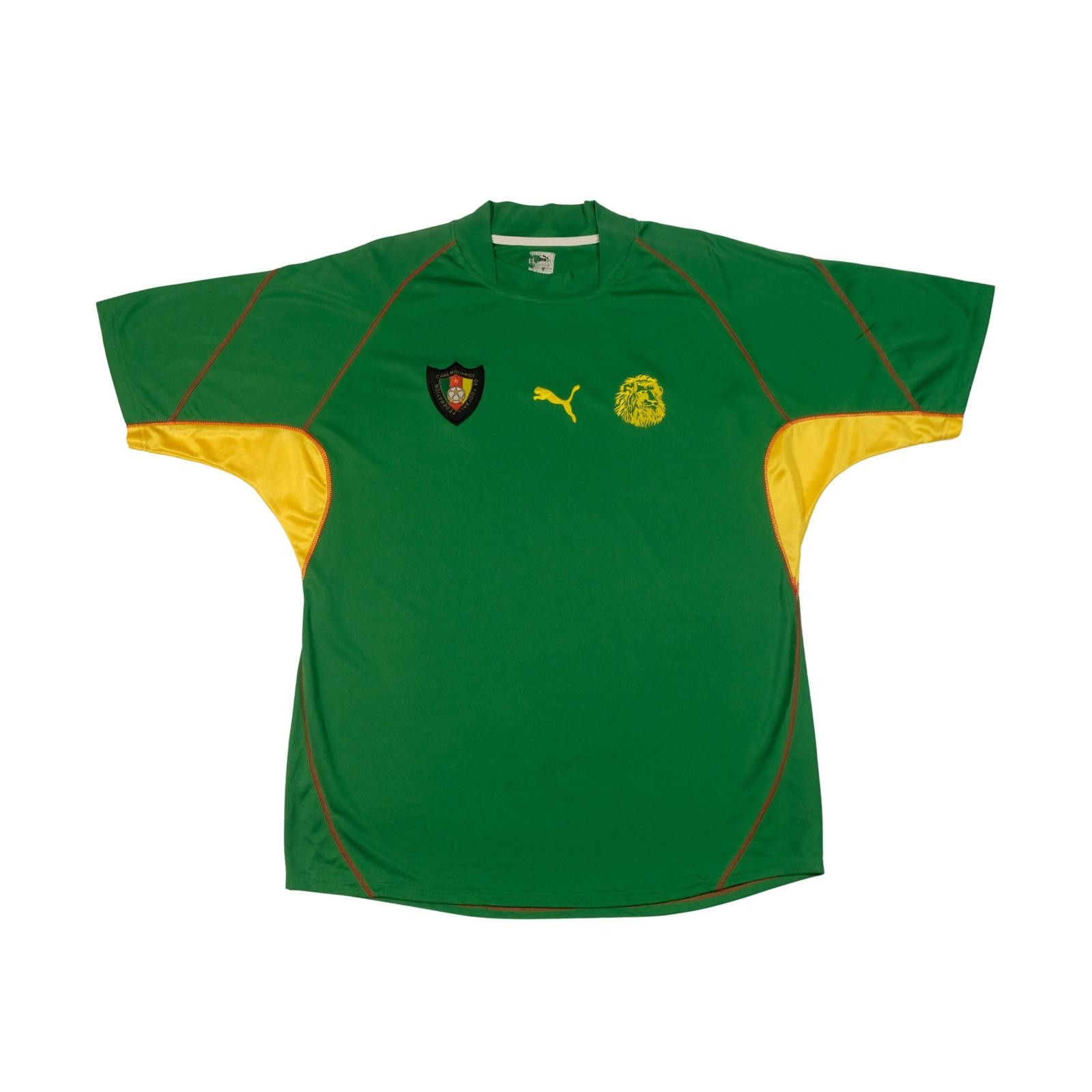 Puma 2002/03 Cameroon Home Shirt (XL) Size US XL / EU 56 / 4 - 1 Thumbnail