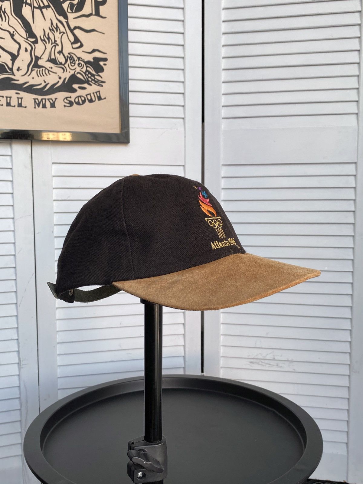 USA Olympics Vintage Atlanta 1996 Olympics Games Genuine Suede Hat Cap Size ONE SIZE - 17 Thumbnail