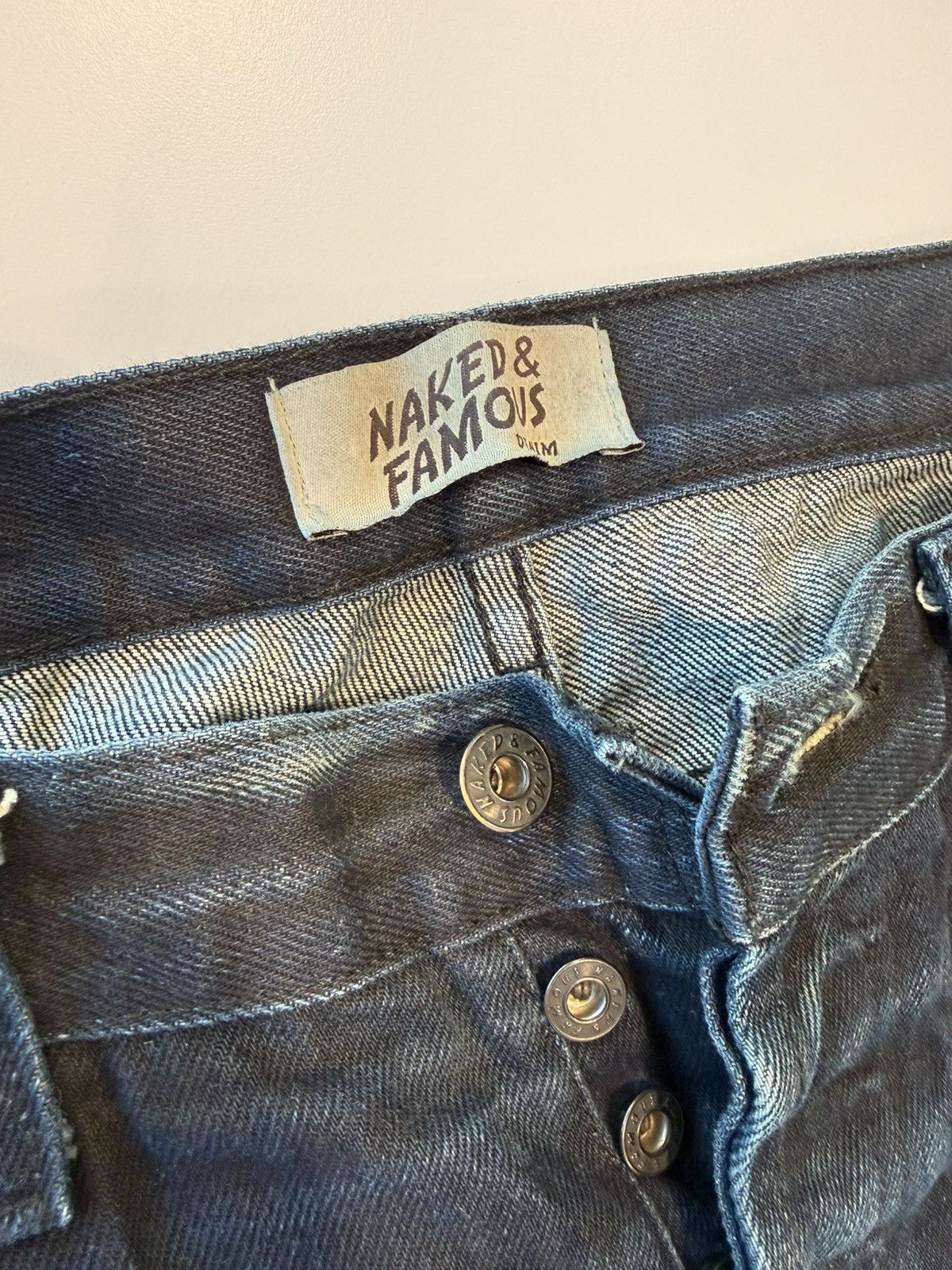 Naked & Famous Selvedge x Umi ink coated, perfectly worn patina Size US 33 - 2 Thumbnail